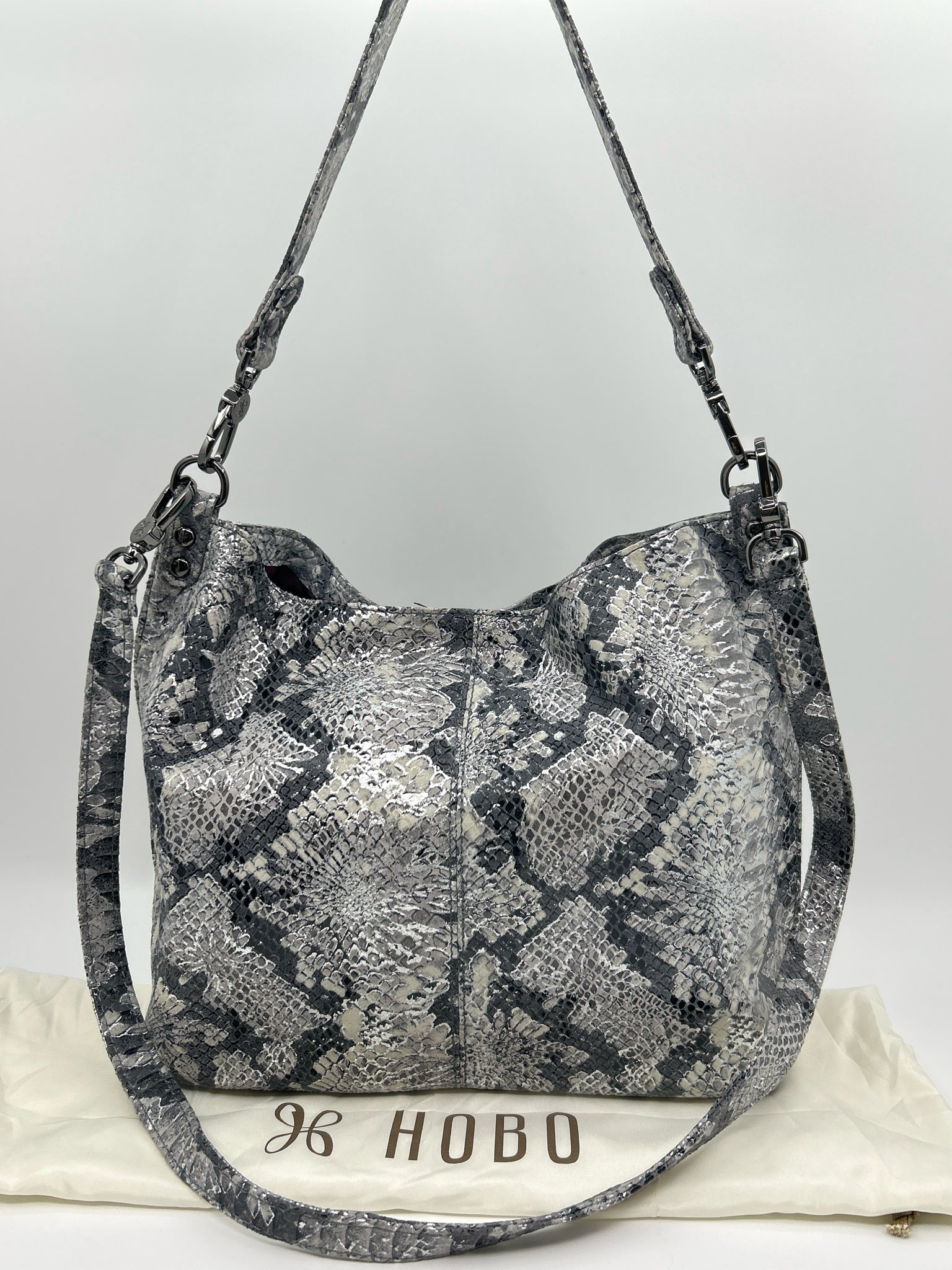 HOBO Silver Metallic Women Purse