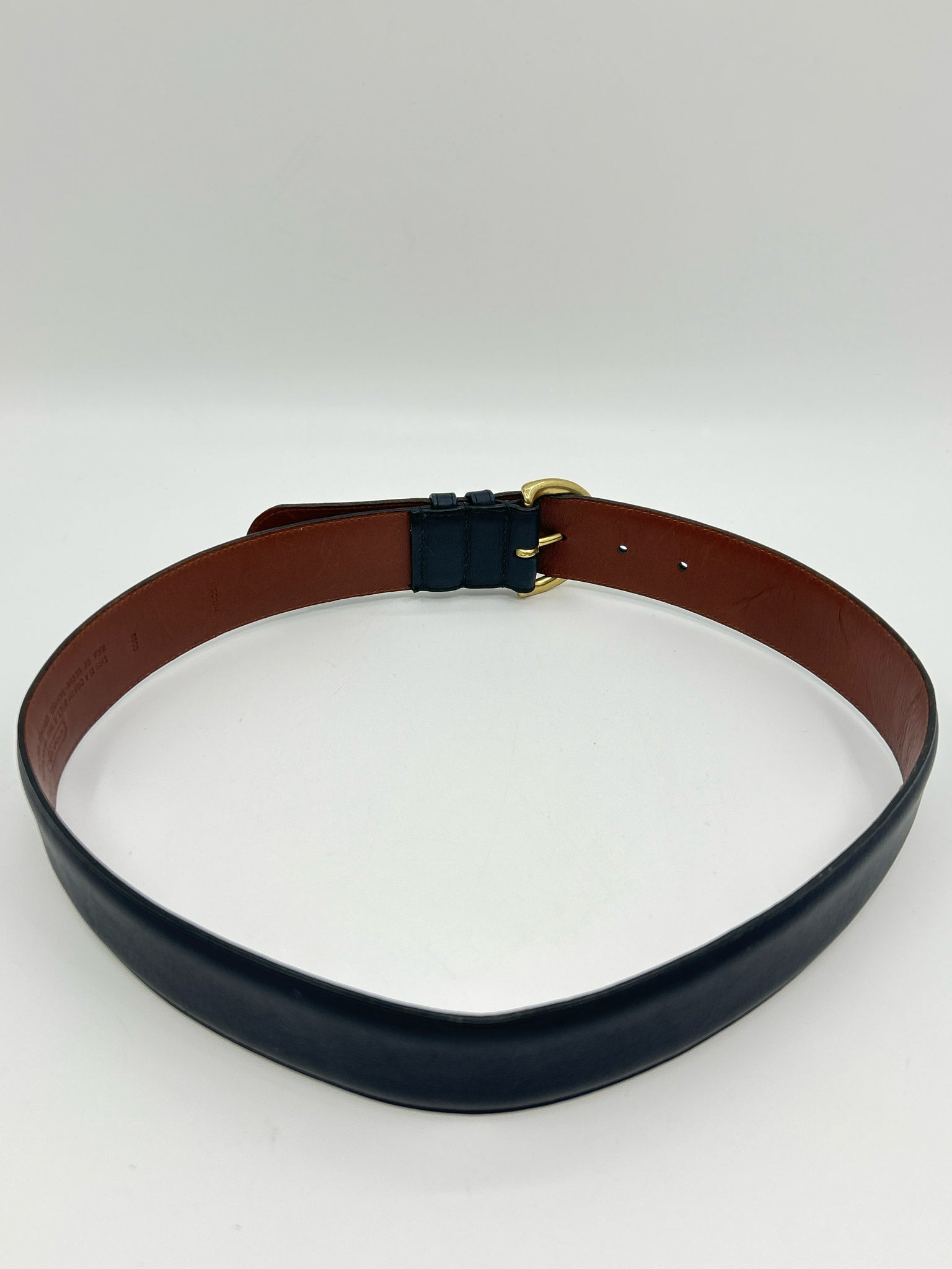 COACH Size Medium Blue Leather Belt