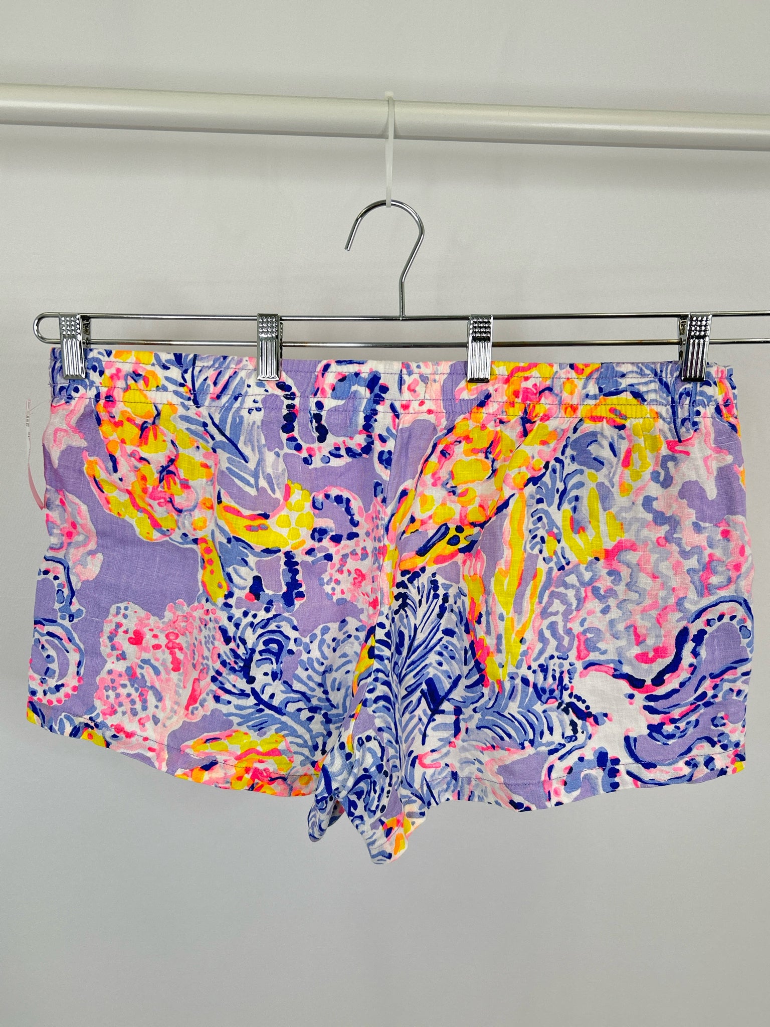 LILLY PULITZER Size XL Purple Print Women Shorts