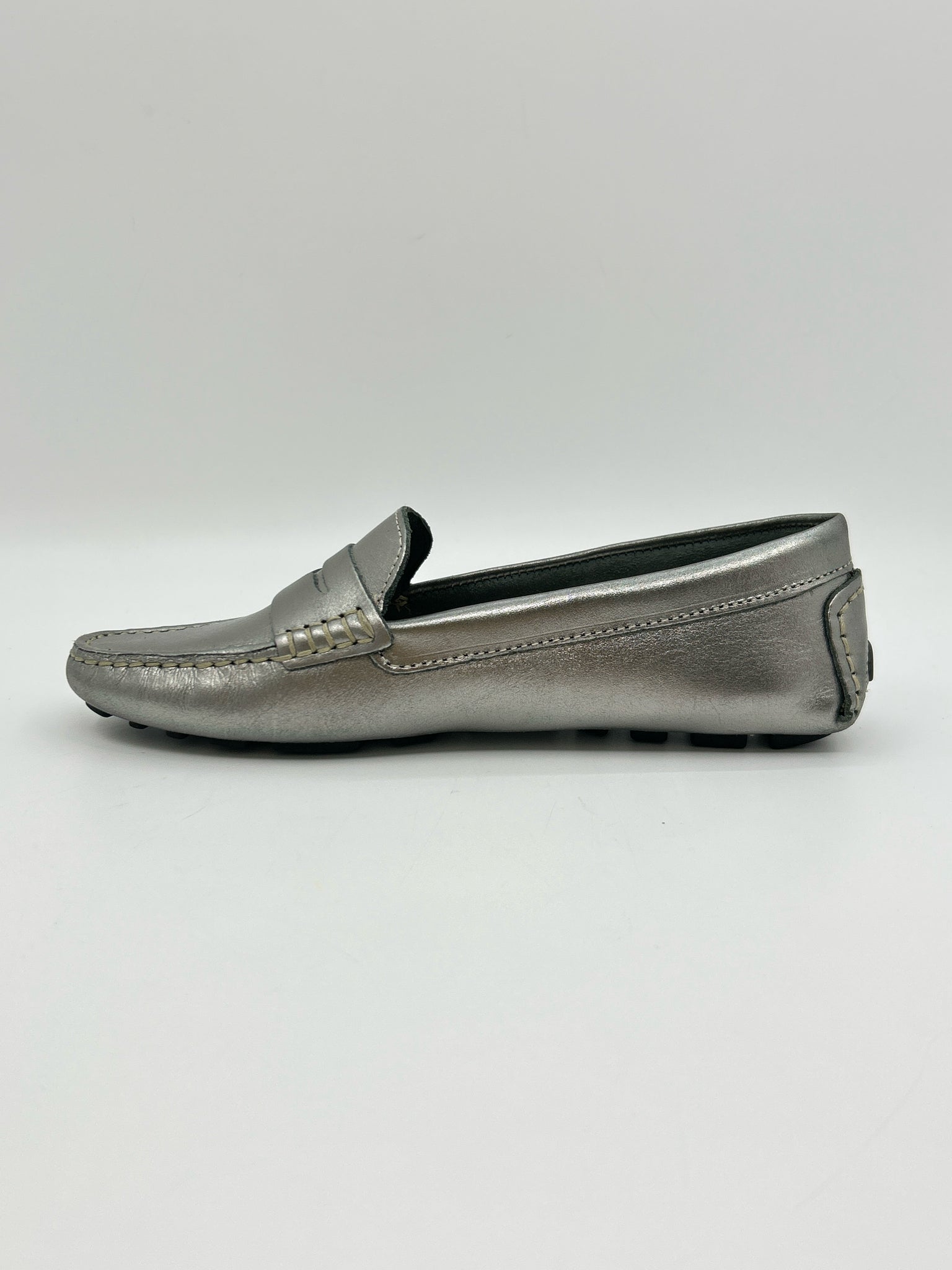 EASTLAND Size 7M Silver Metallic Women Loafer