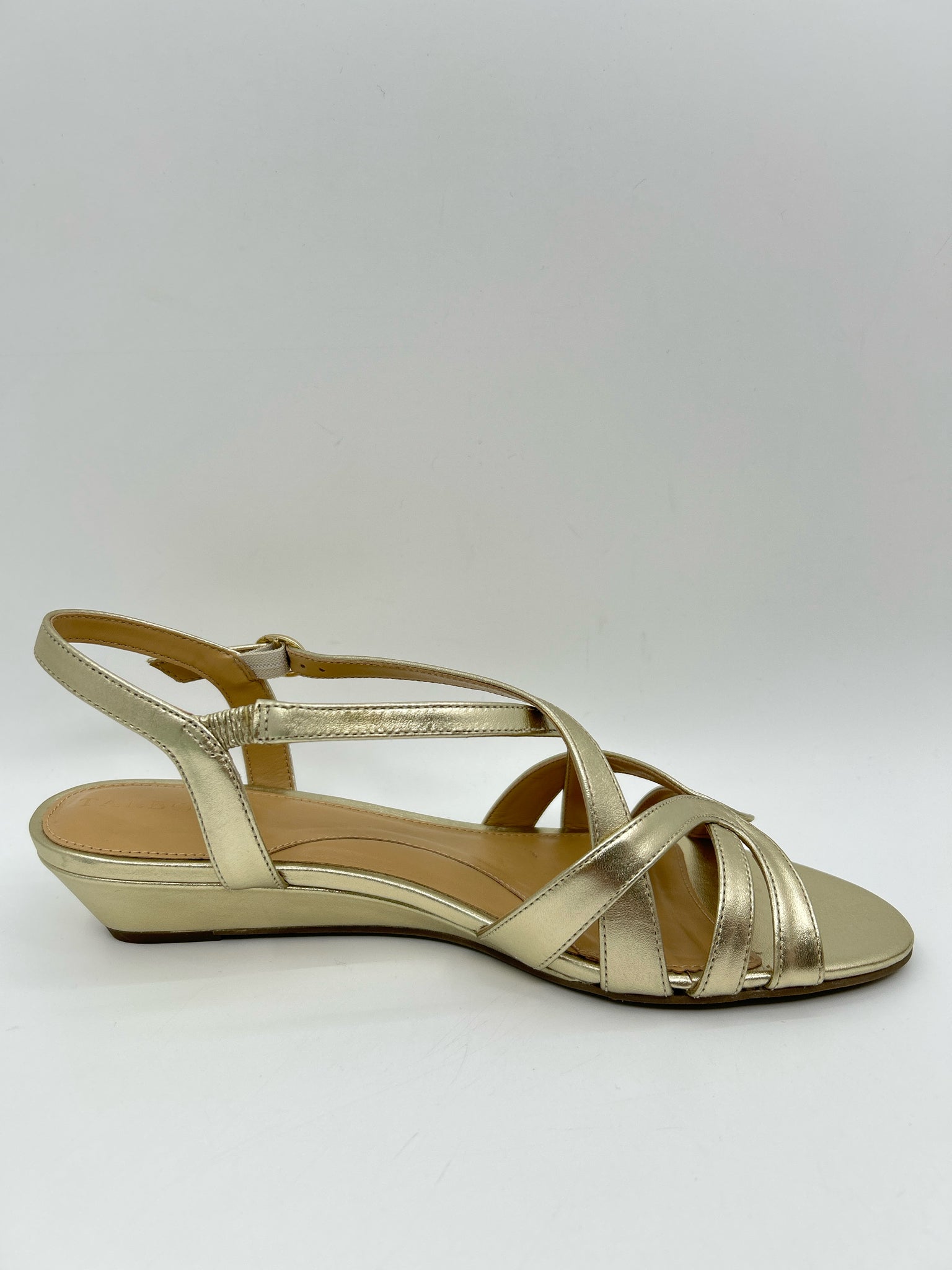 TALBOTS Size 9M gold metallic Women Sandal