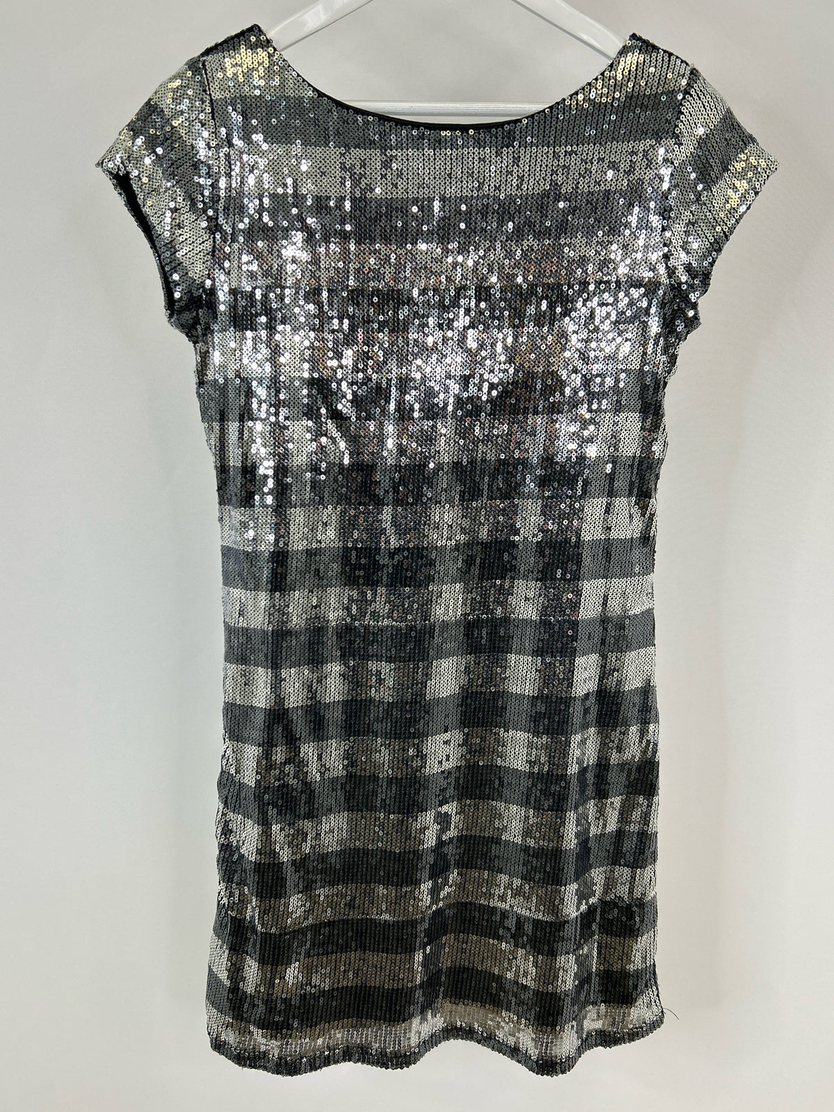 White House Black Market Size M Silver Women Dress