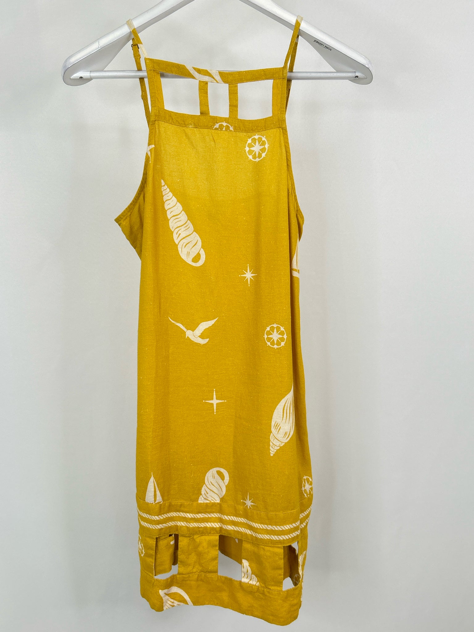 Celandine Size XXS Yellow Print Women Dress NWT