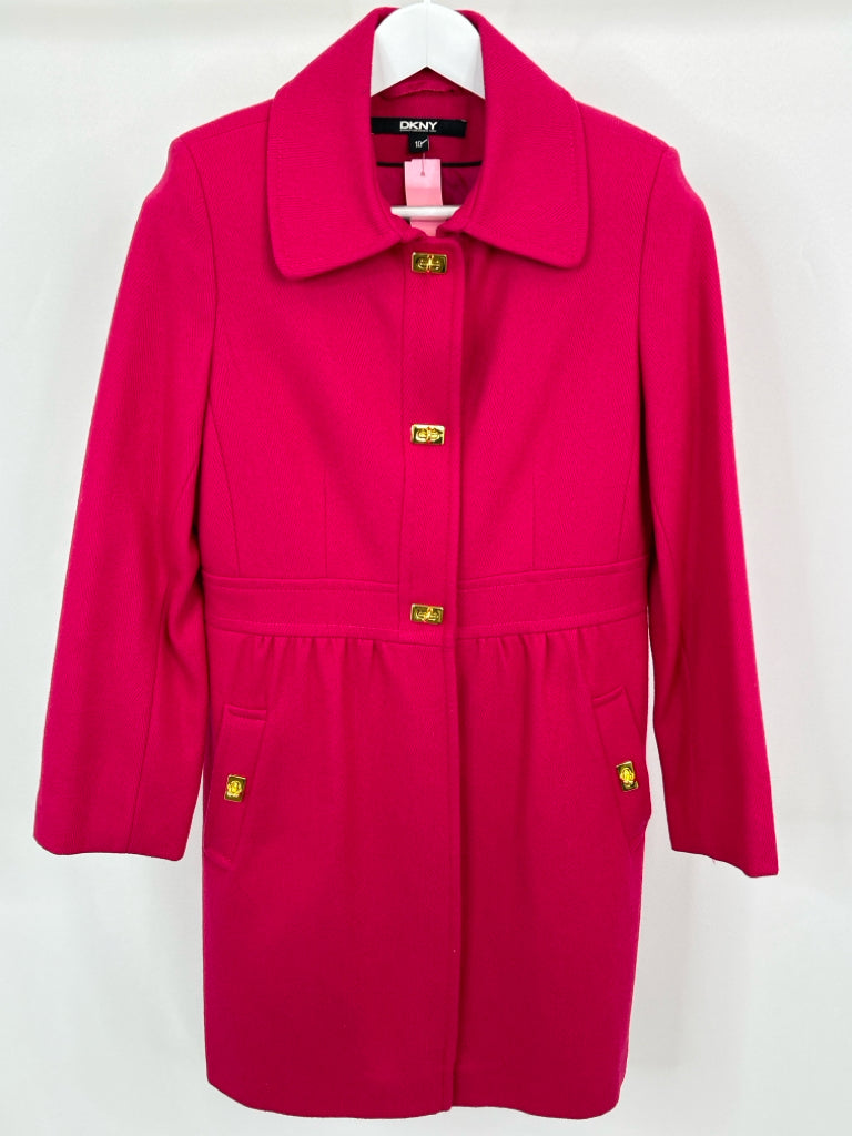 DKNY Women Size 10 Rose Pink Coat