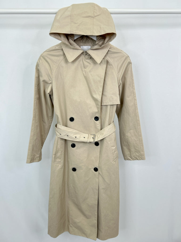 AVEC LES FILLES Women Size M Khaki Trench Coat