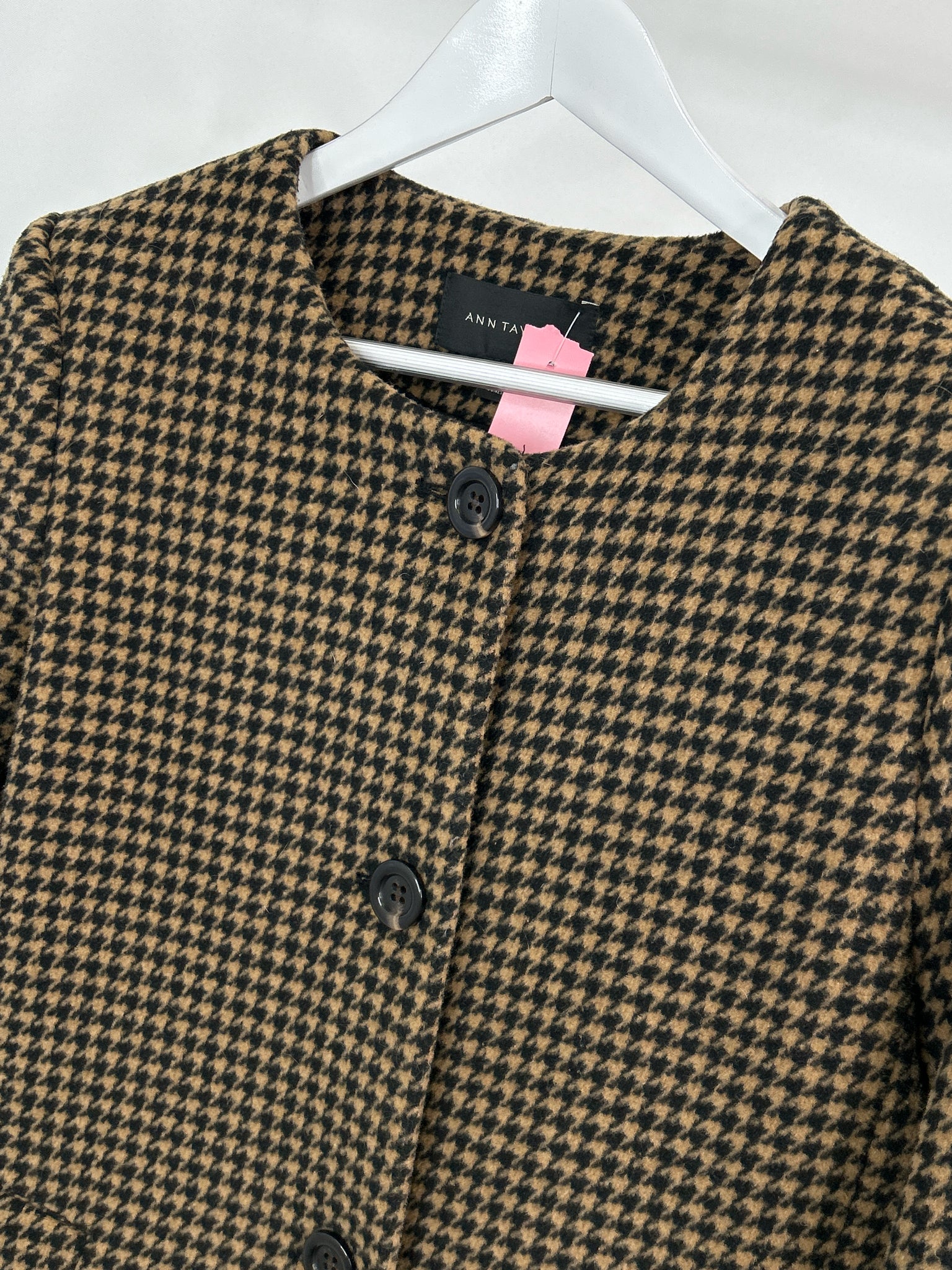 ANN TAYLOR Size L BEIGE AND BLACK Women Coat