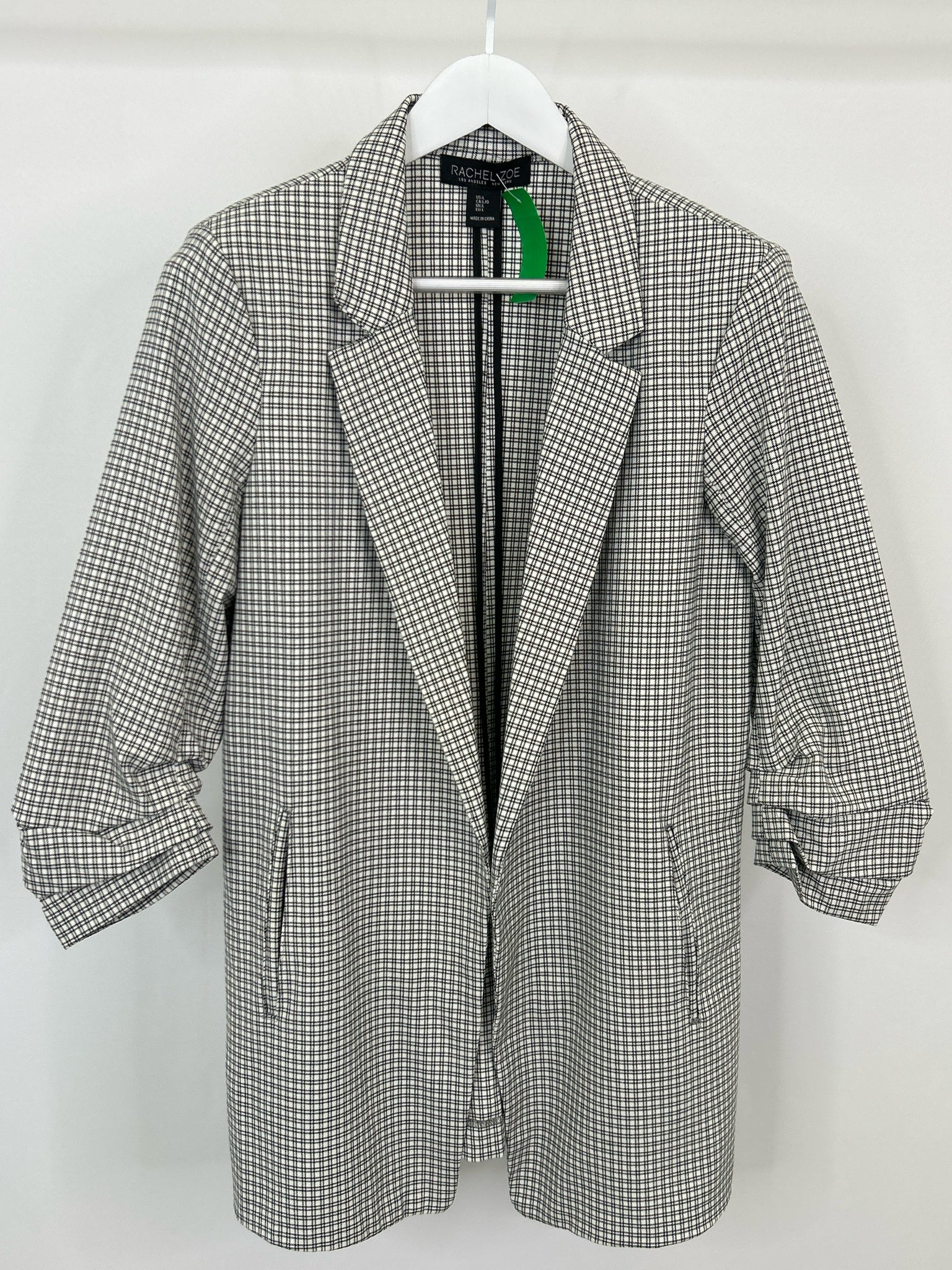 RACHEL ZOE Size L White and black Women Blazer