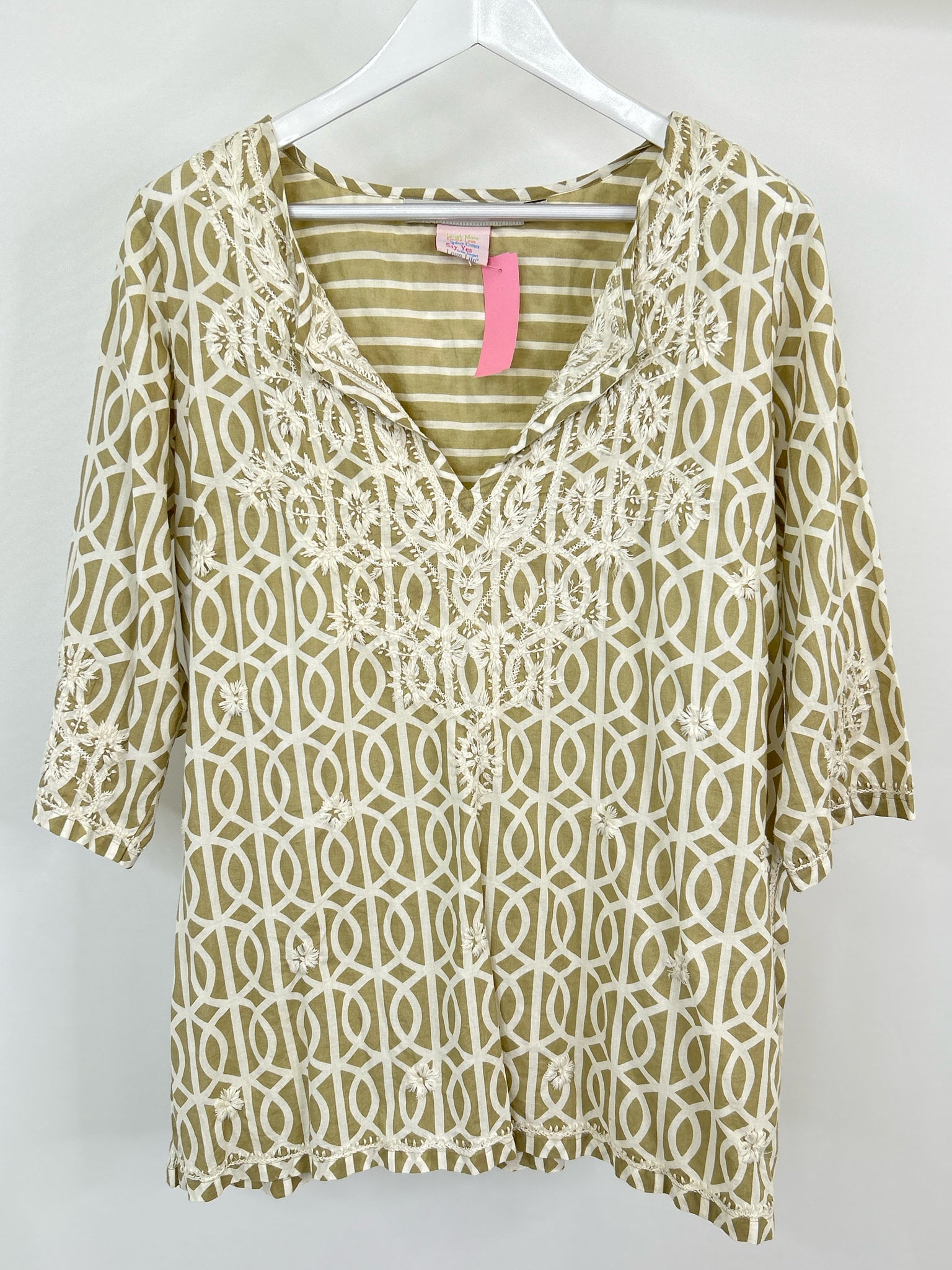 GRETCHEN SCOTT Size XL Light Olive Green Women Top