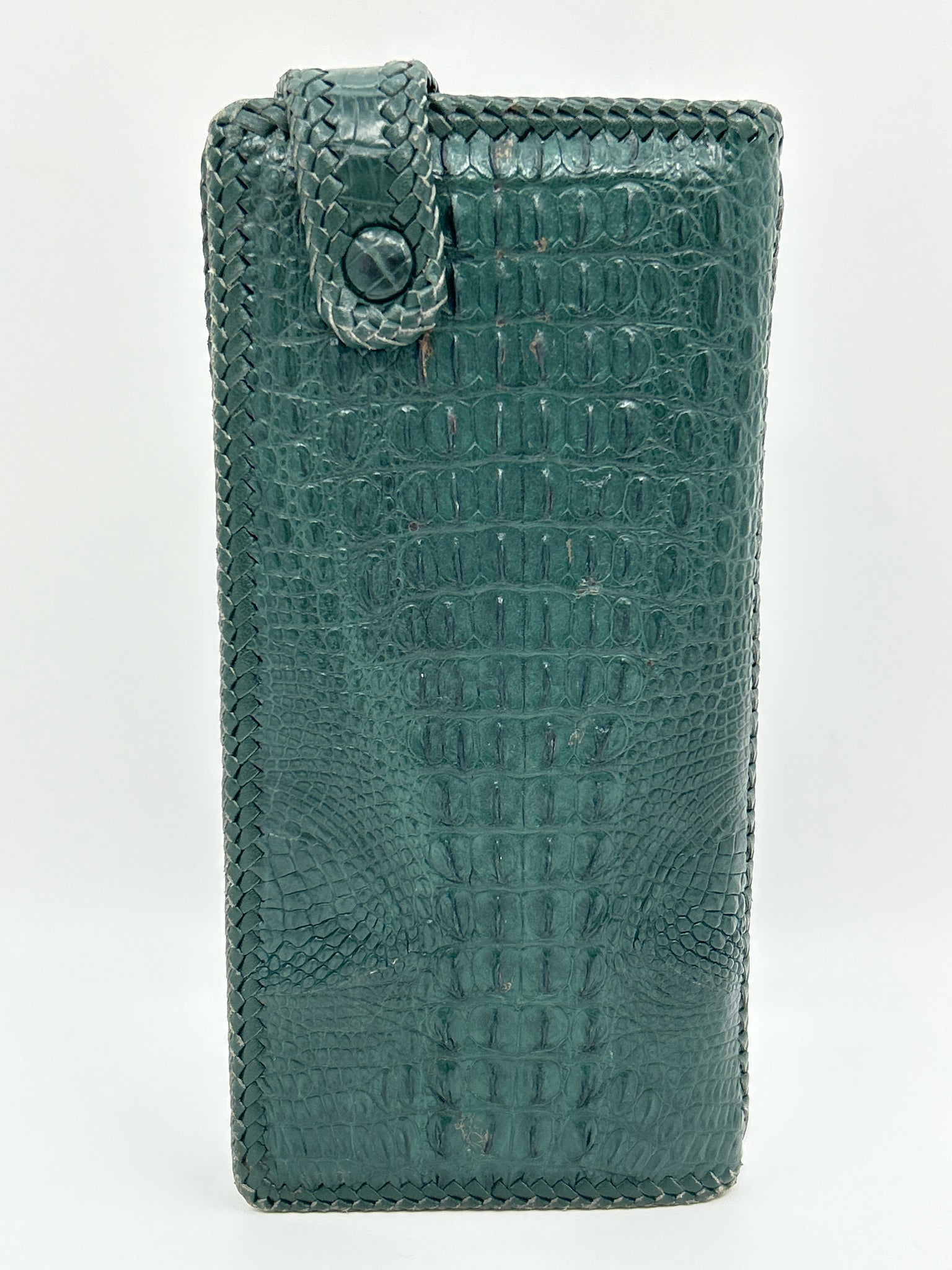 NO BRAND Green Genuine Alligator Women Wallet