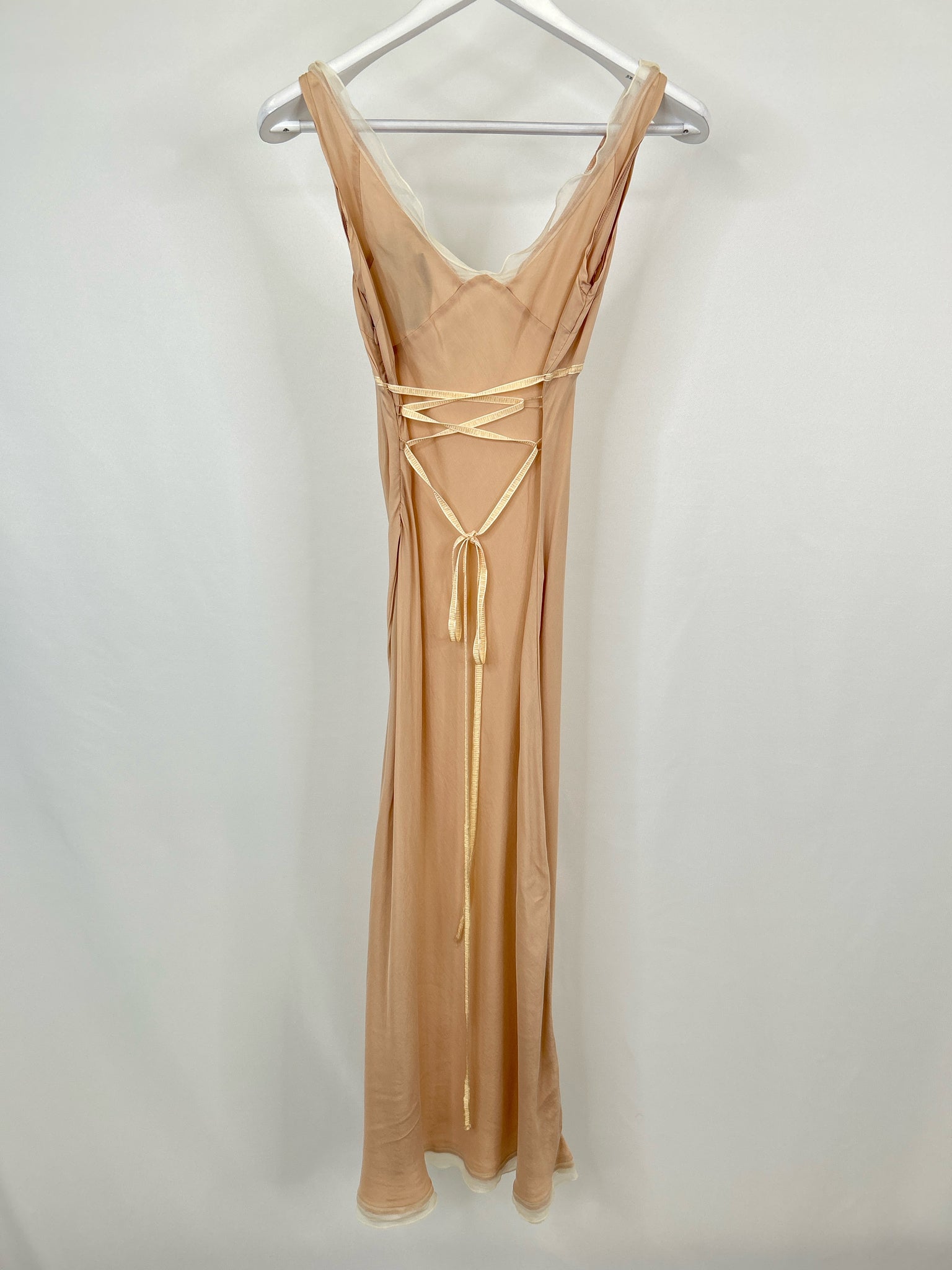 ODILLE Size 6 Peach Women Dress