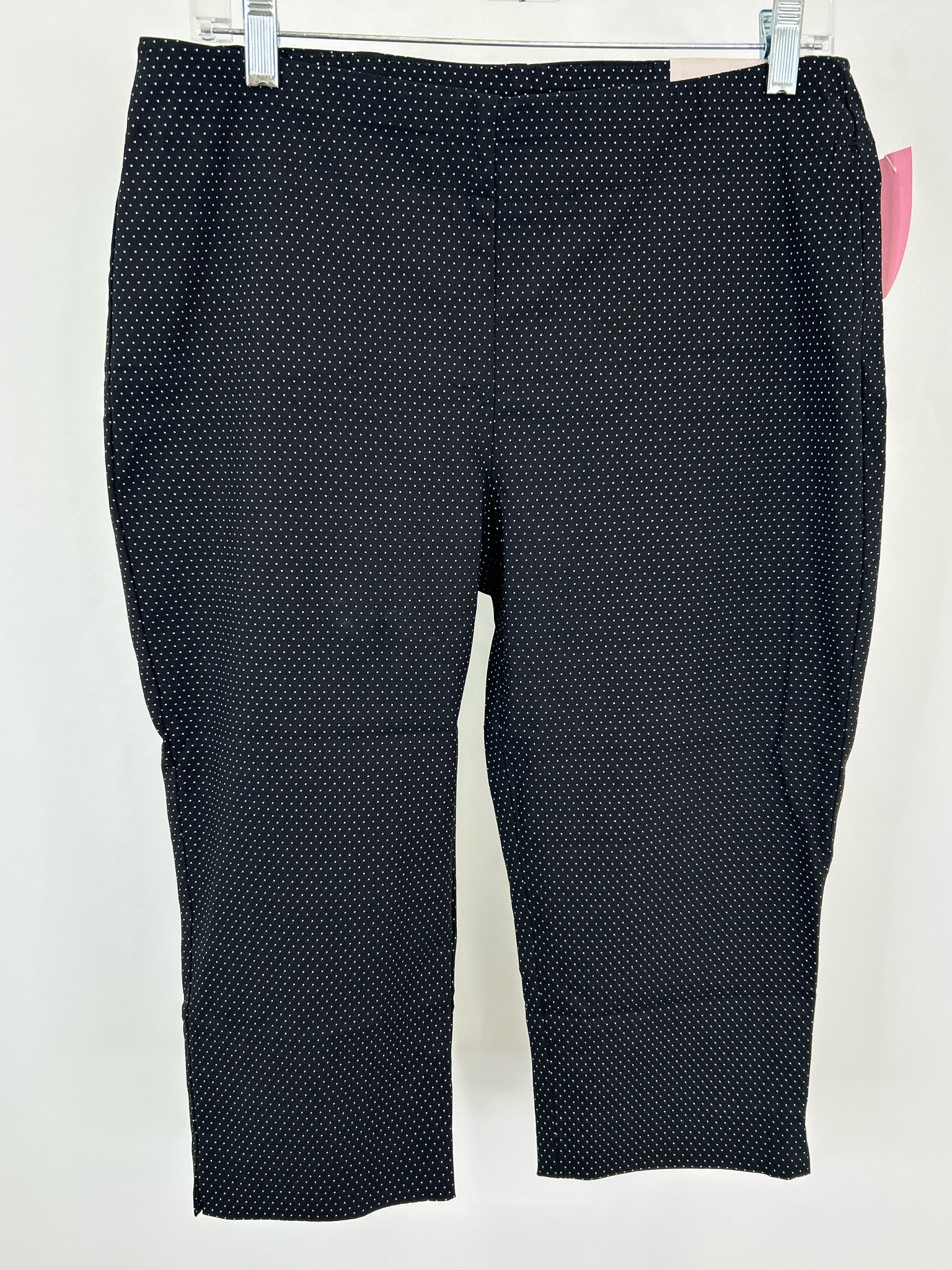 CHICO'S Size 6 Black Print Women Capri NWT