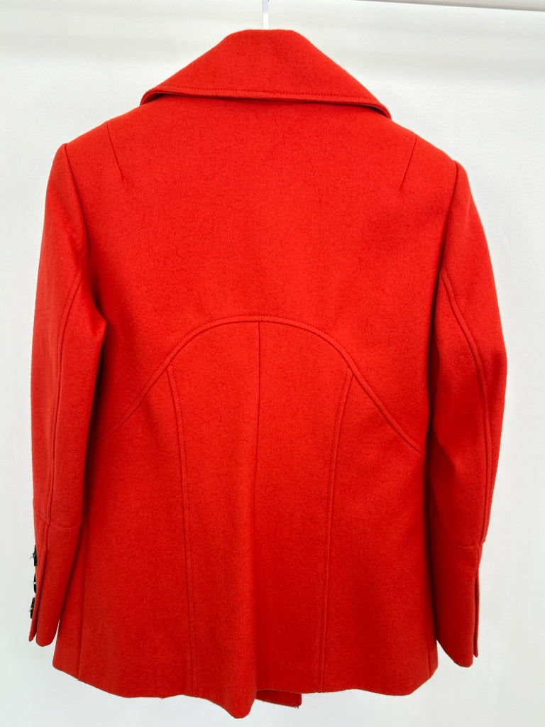 GUESS Women Size L Orange Red Coat