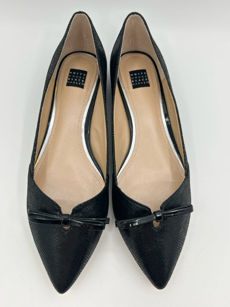 White House Black Market Women Size 8.5 Black Flats