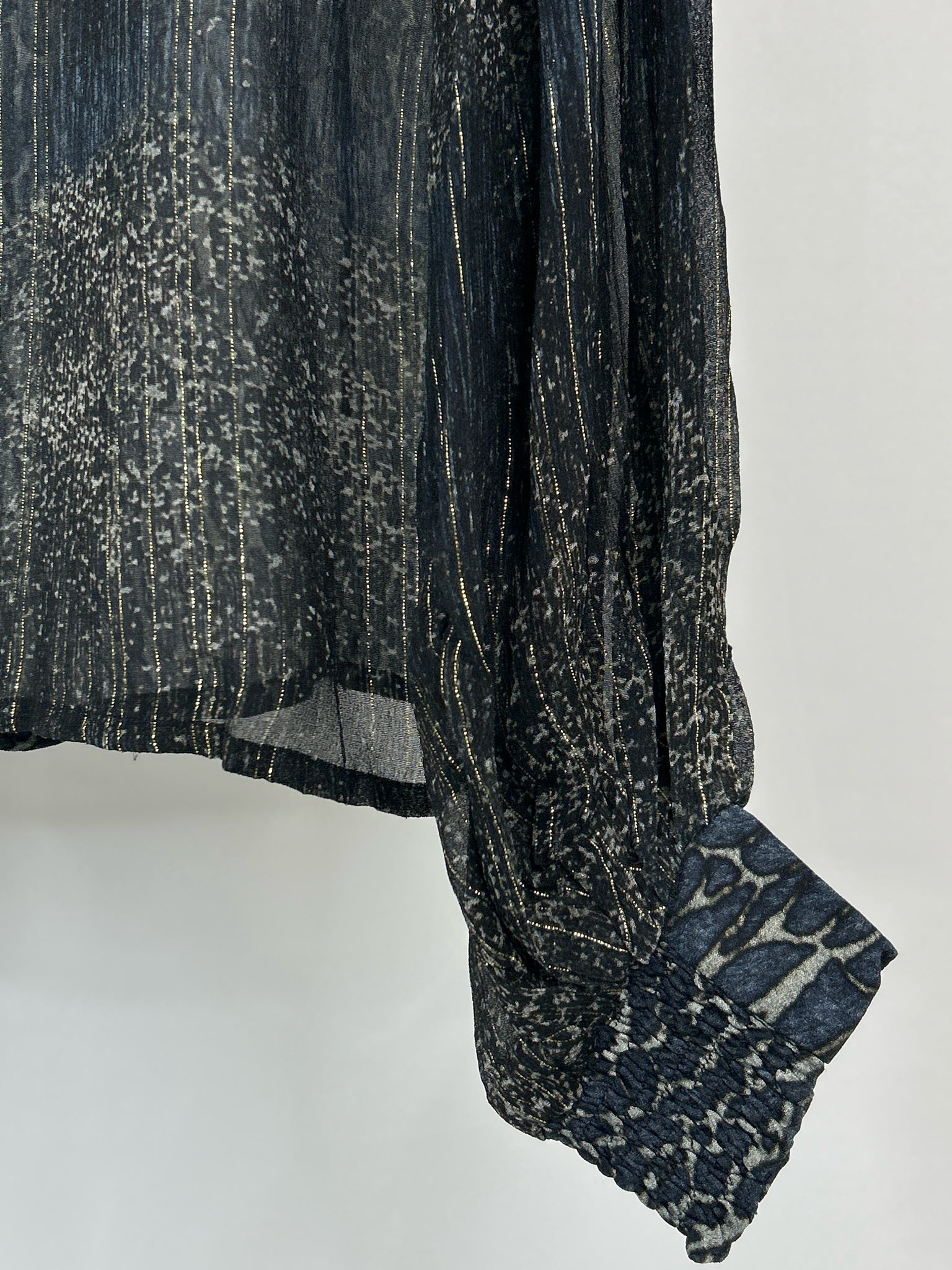 BL^NK LONDON Size S BLACK AND BLUE Women Shirt