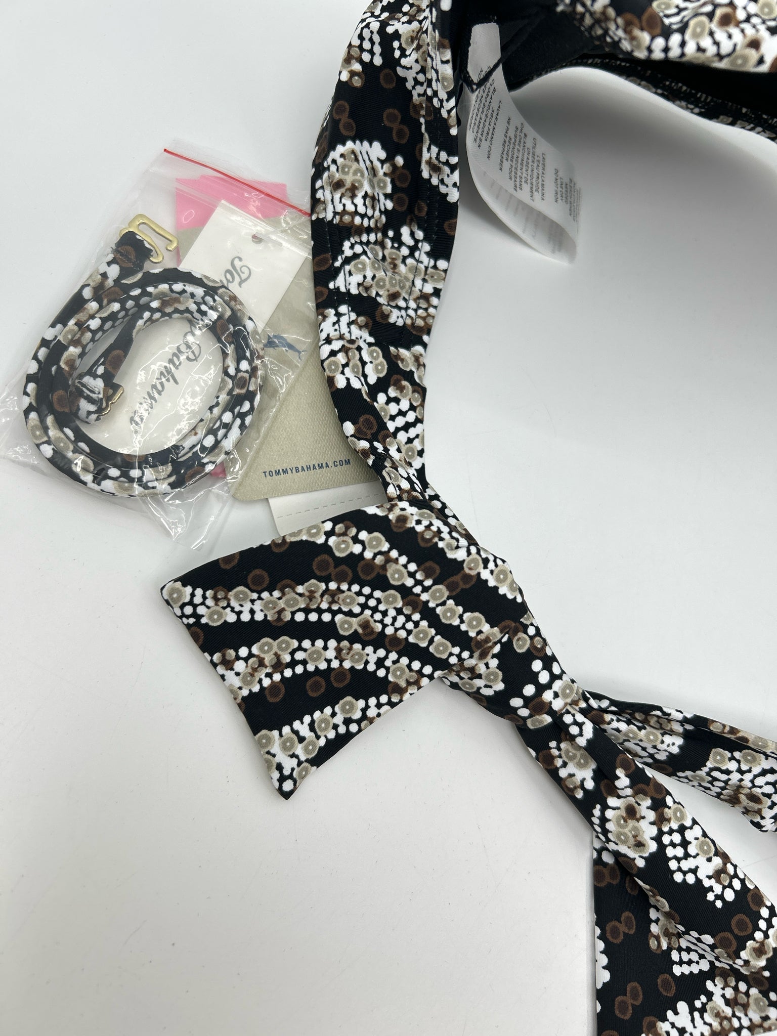 TOMMY BAHAMA Size M Black Print Women Bathing Suit