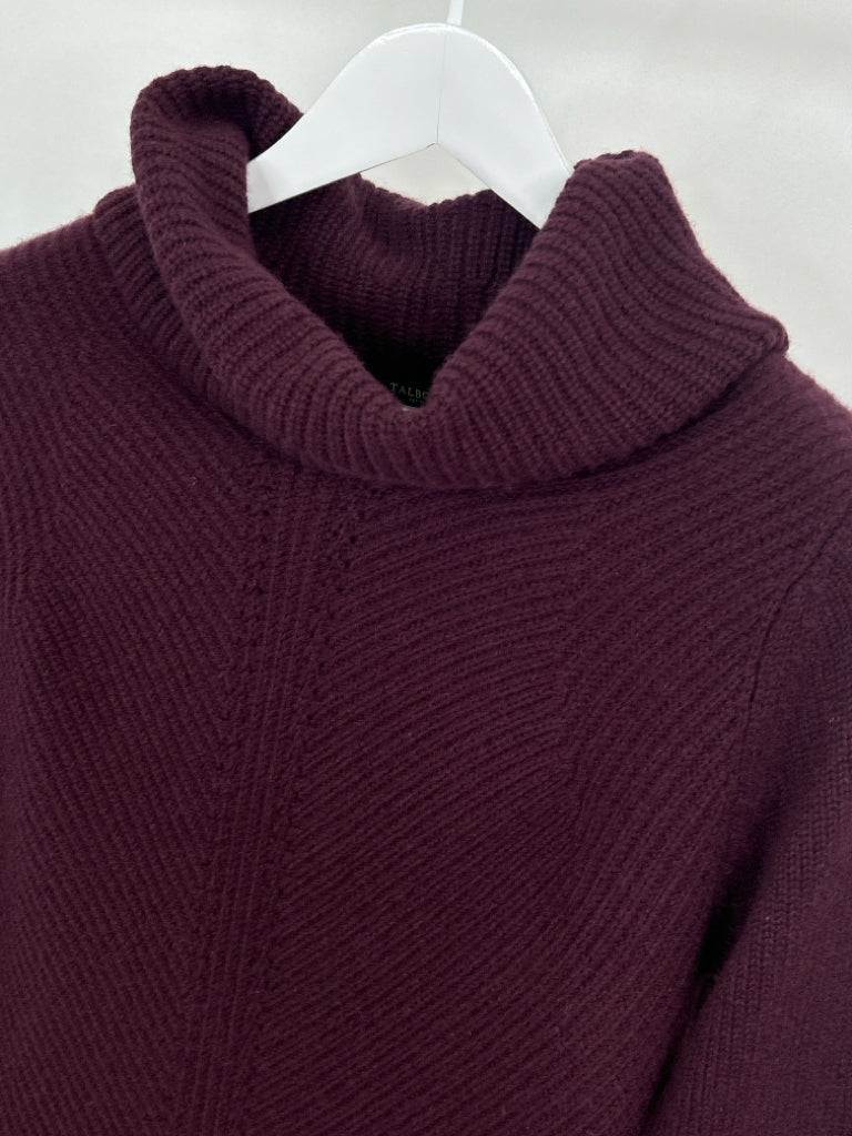 TALBOTS Women Size MP Burgundy Sweater