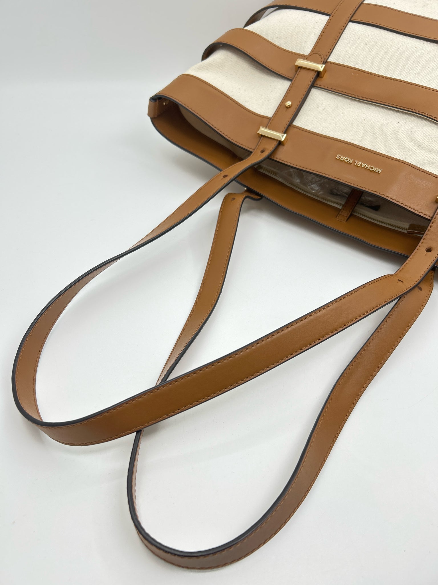 MICHAEL KORS Canvas and Tan Women Tote