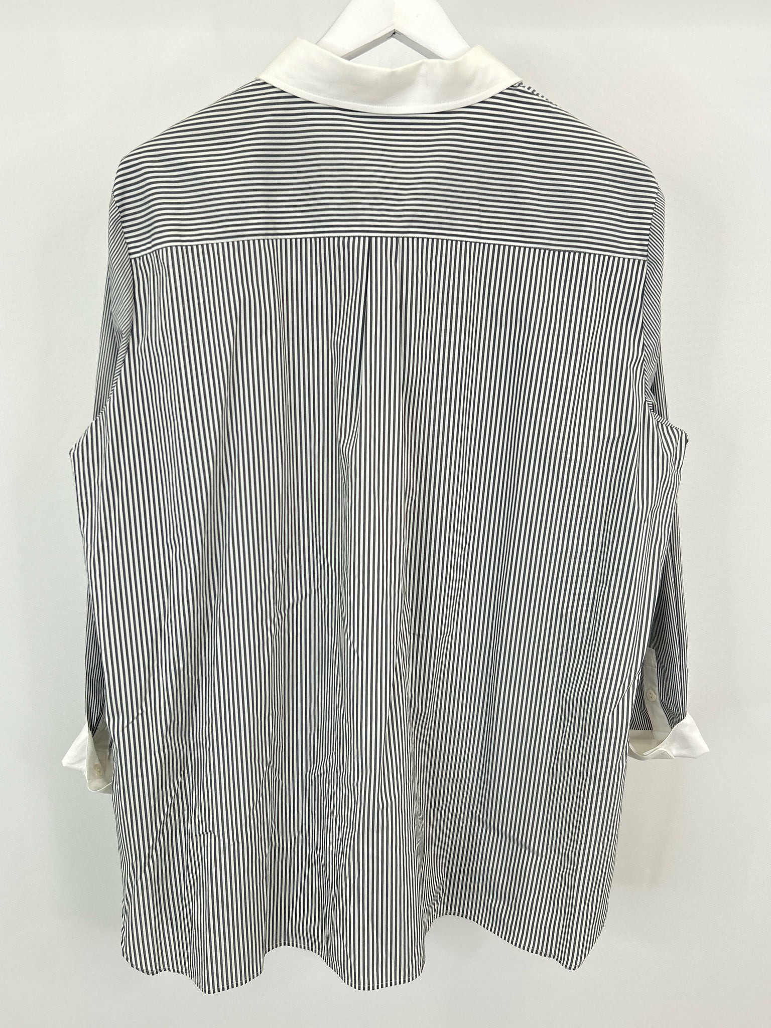 MING WANG Size XL Grey Striped Women Shirt NWT