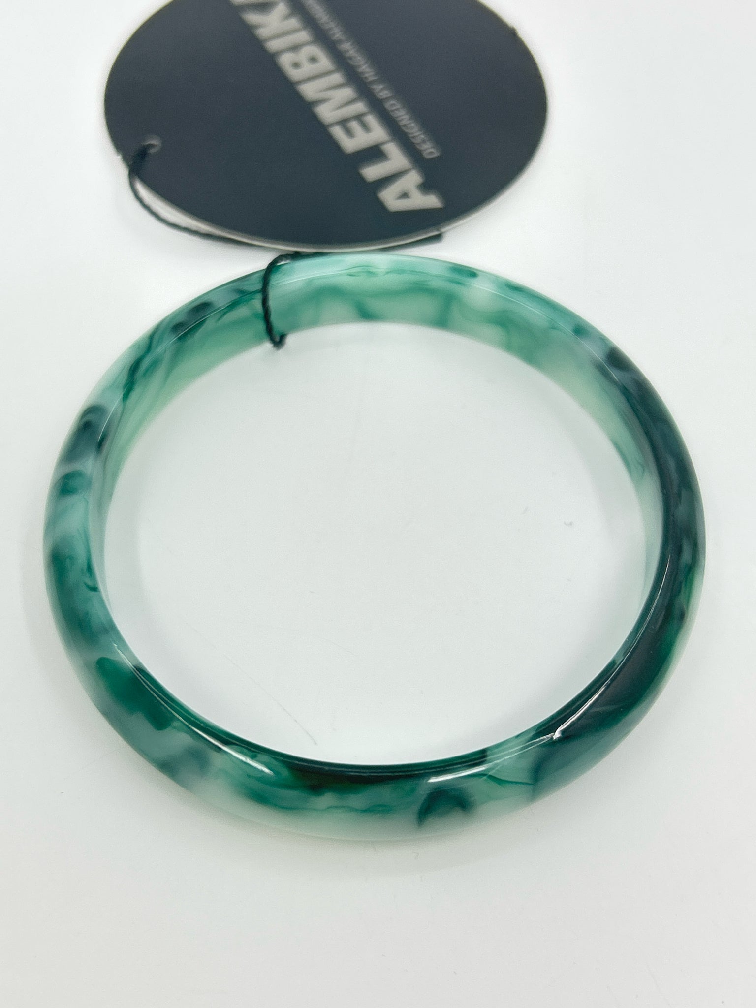 ALEMBIKA Resin Jade Bangle Bracelet NWT