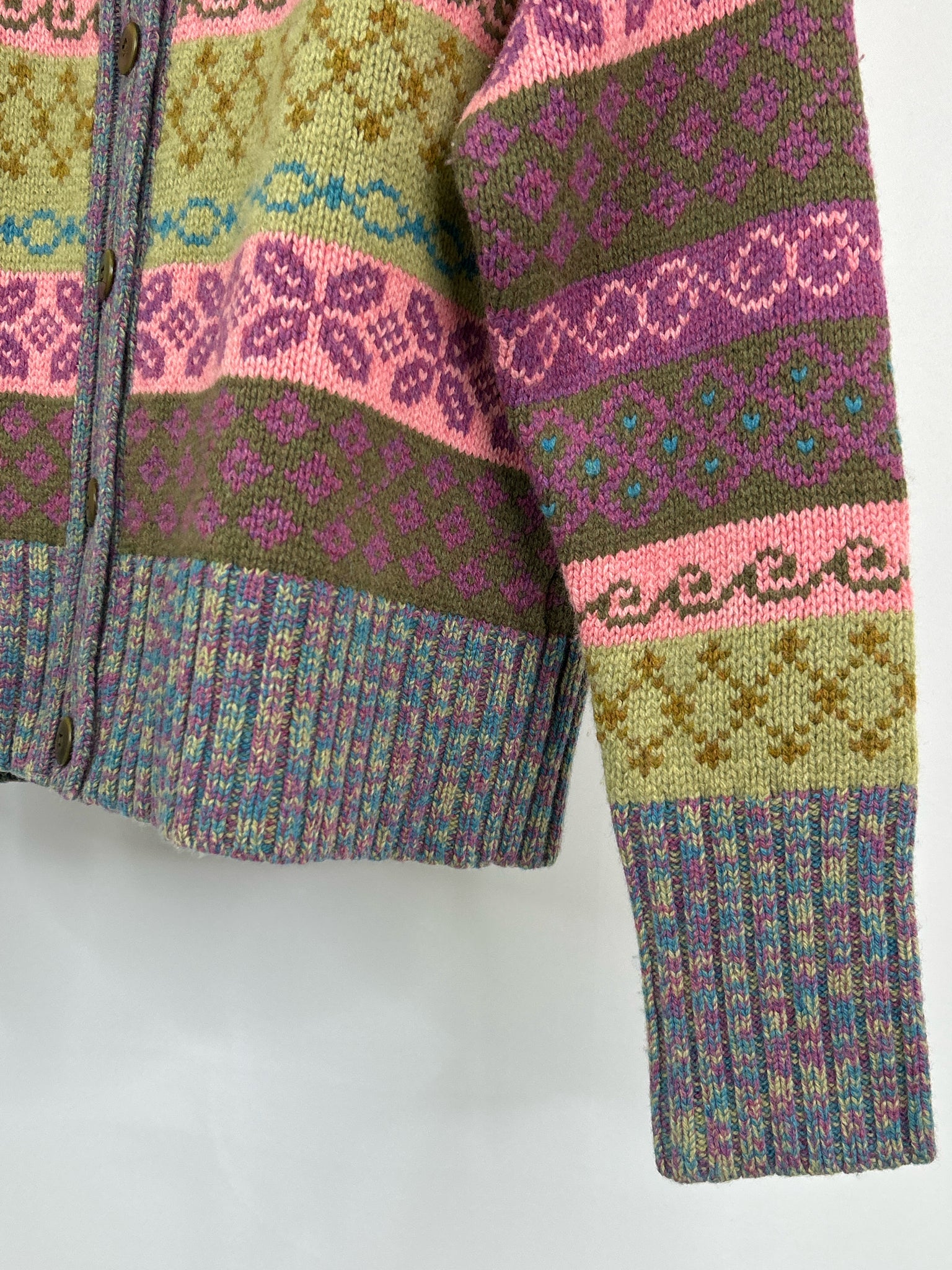 SUNDANCE Size L Purple and green Women Cardigan