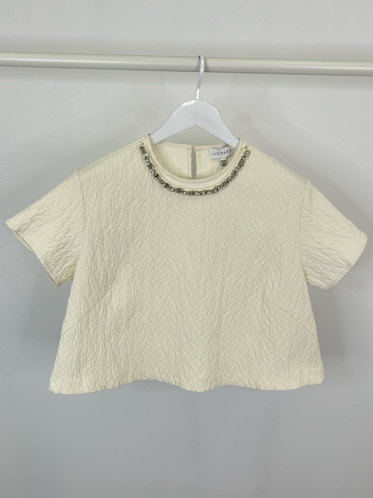 LUCY PARIS Size M Cream Women Top