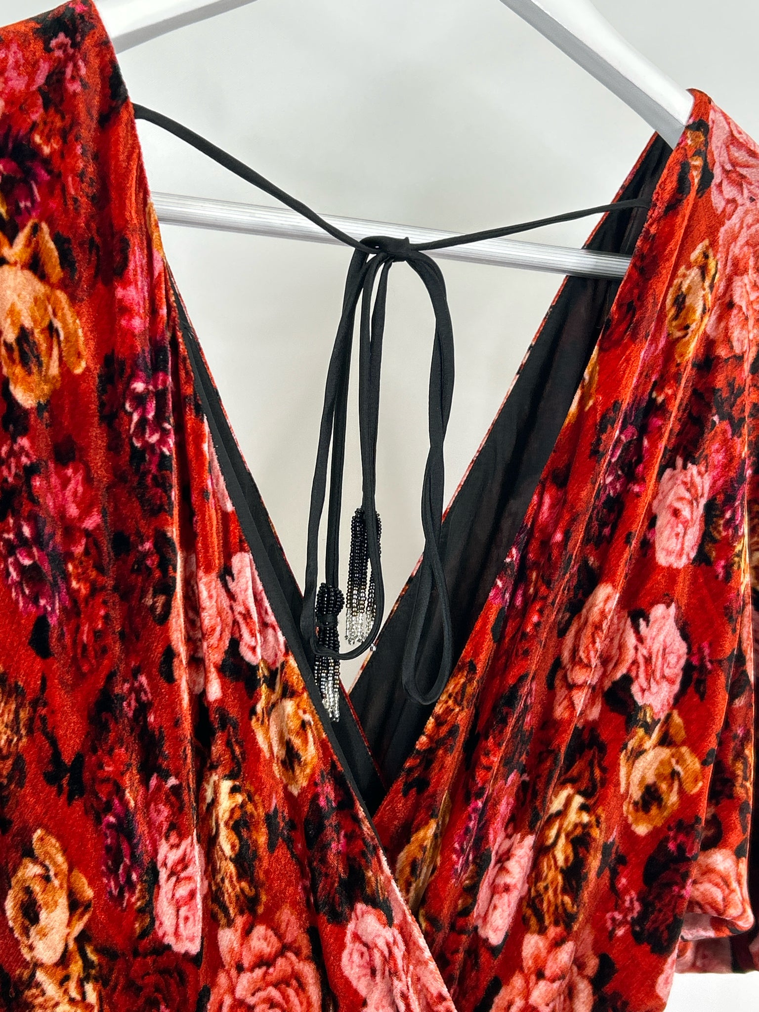 JOHNNY WAS RED FLORAL Women Dress