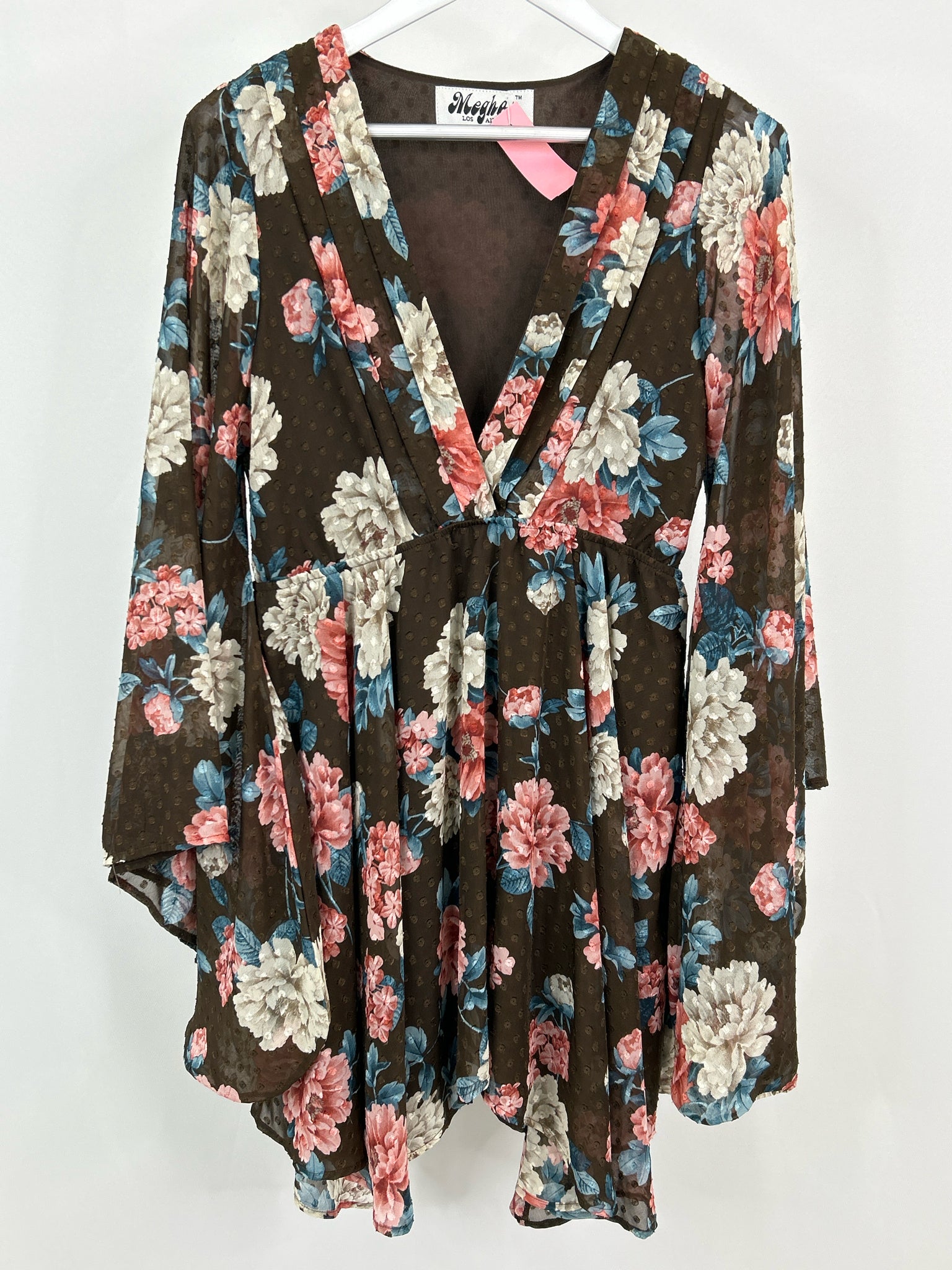 Meghan Size M Brown floral Women Dress