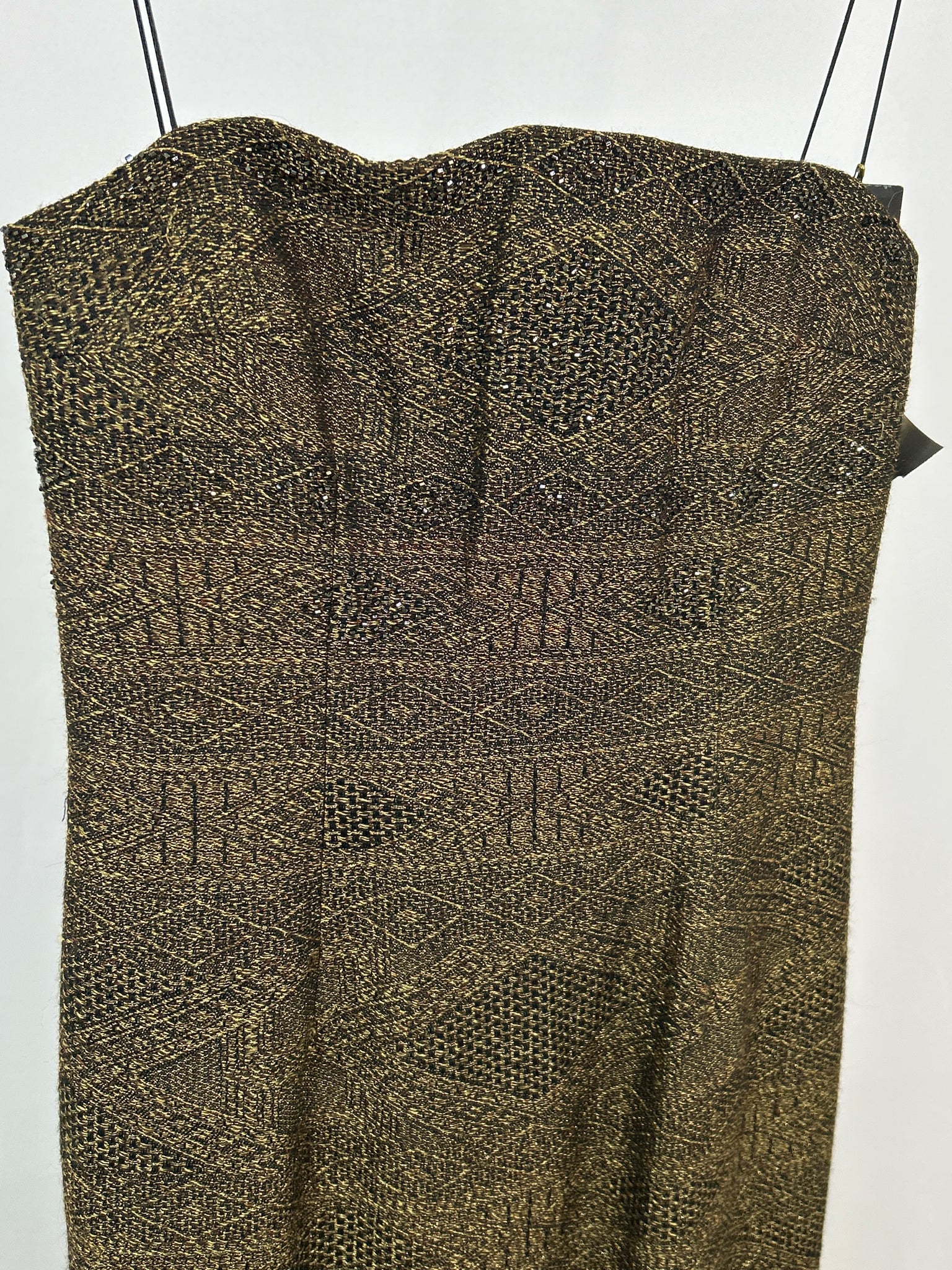 CARMEN MARC VALVO Size 10 Gold Women 2-Piece w/dress