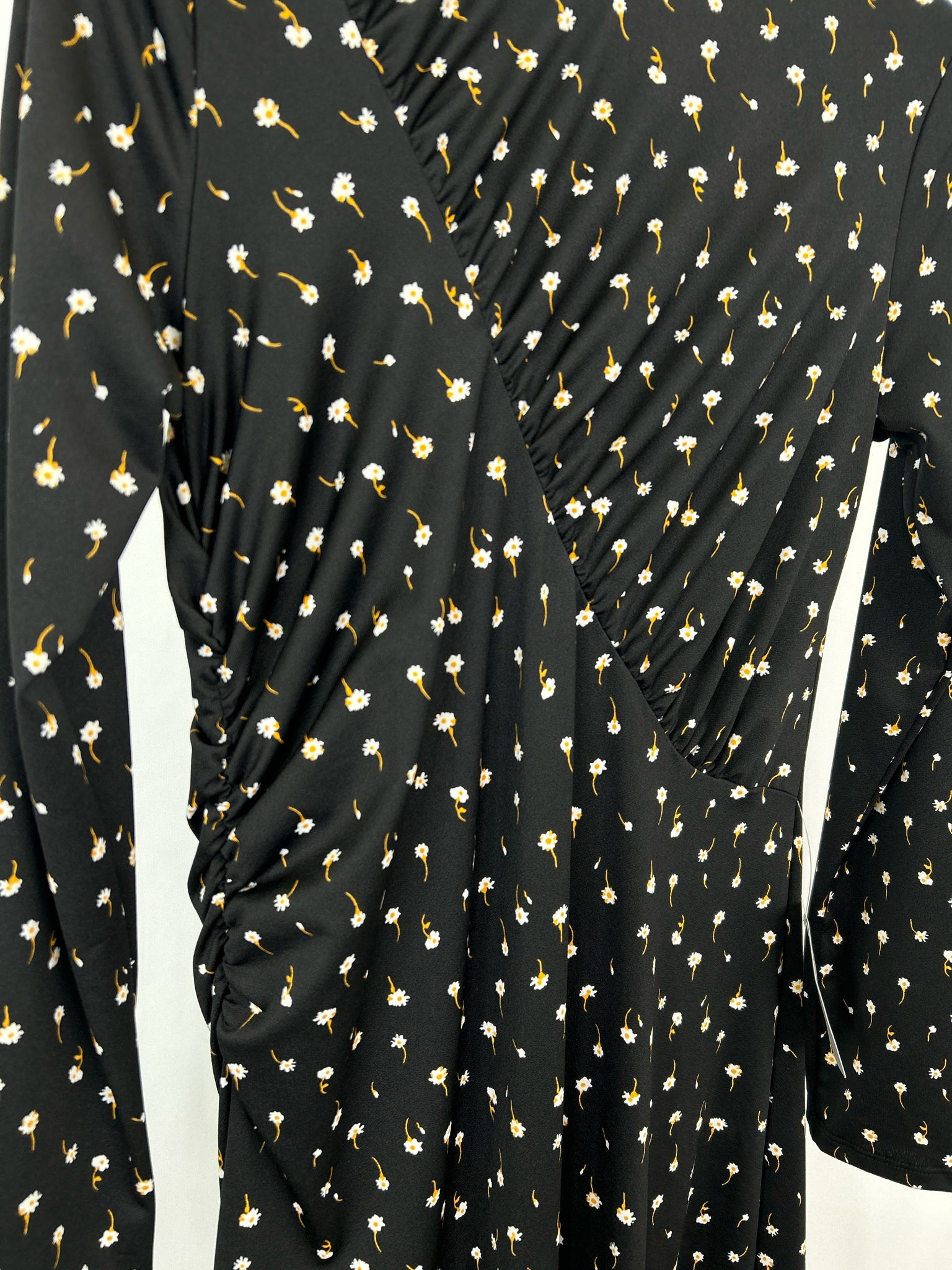 DUAL NATURE Size L Black Floral Women Dress