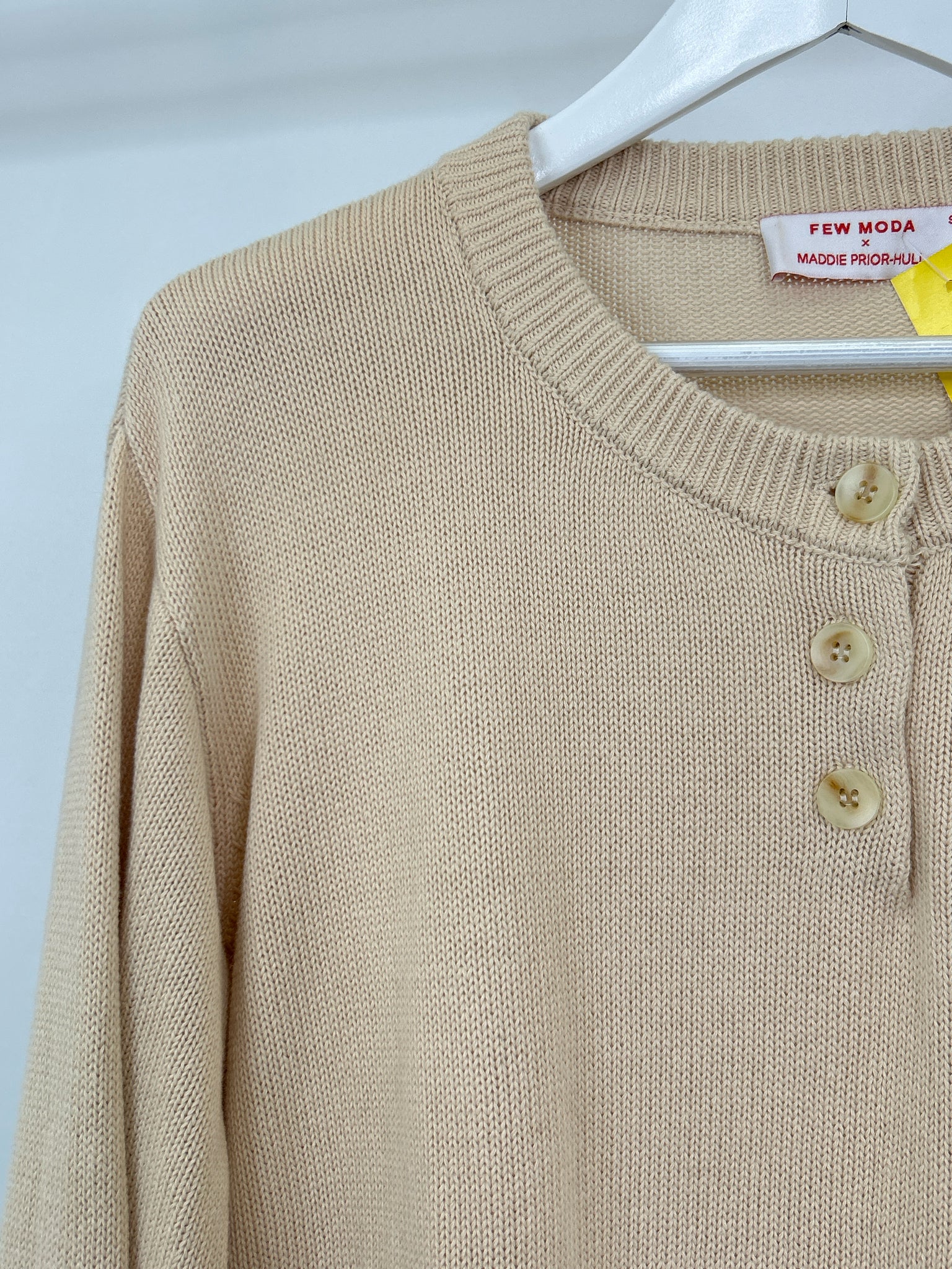FEW MODA NEW YORK Size S Beige and Blue Women Sweater