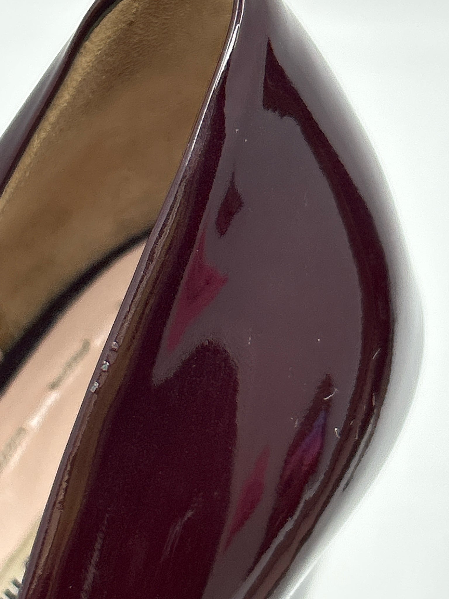 MIU MIU Size 38.5 Burgundy Women Pumps