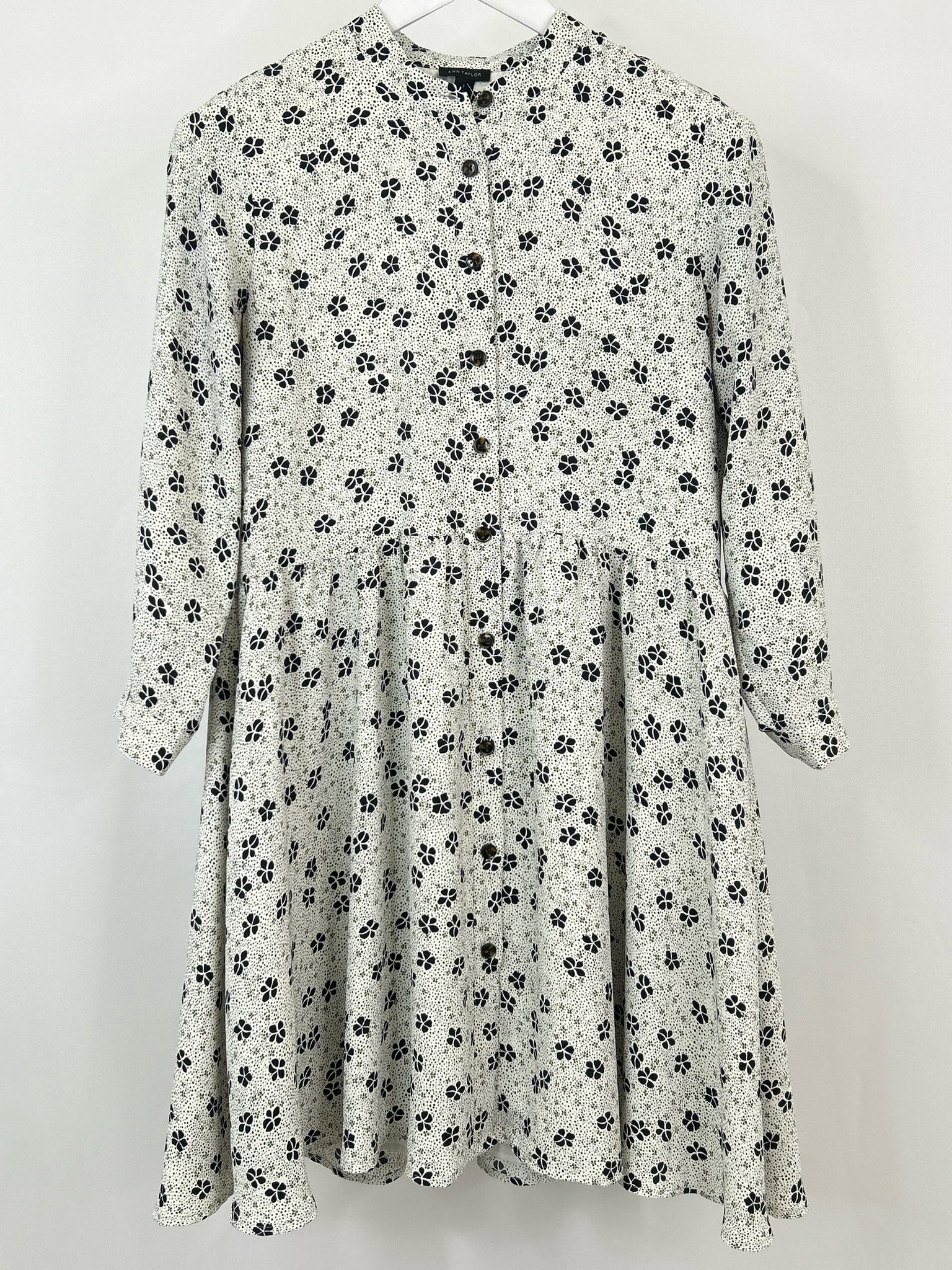 ANN TAYLOR Size S White & Black Women Dress