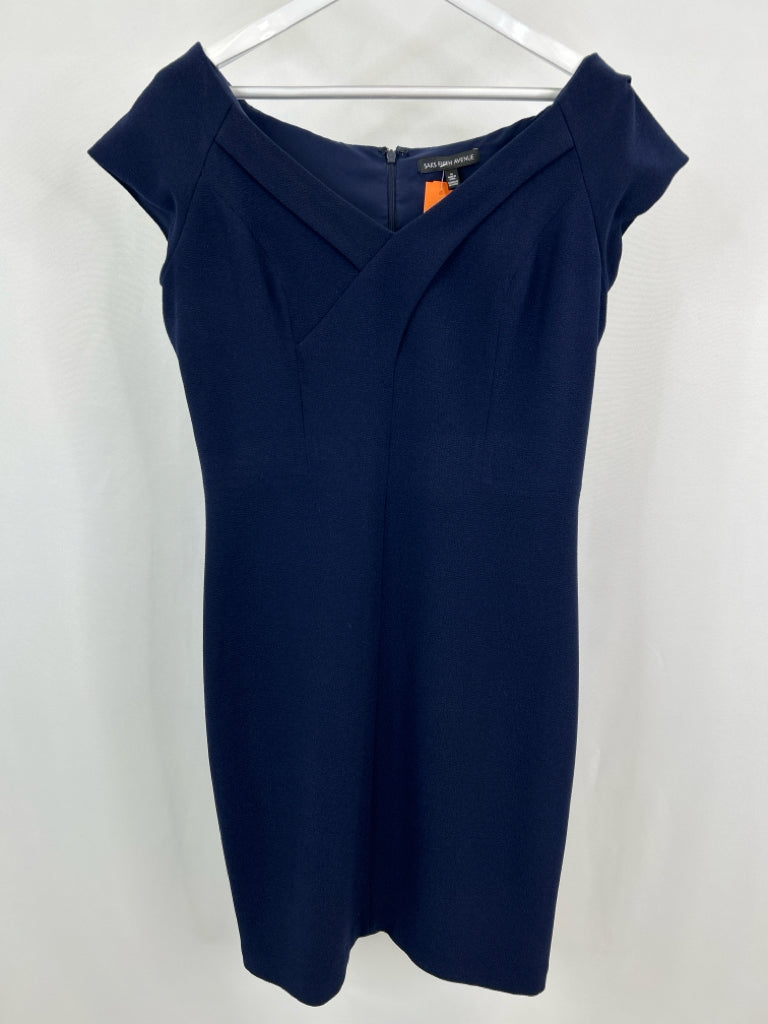 SAKS FIFTH AVENUE Size 14 Navy Women's Dress