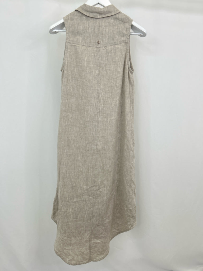 Crown Linen Designs Women Size XS KHAKI Dress
