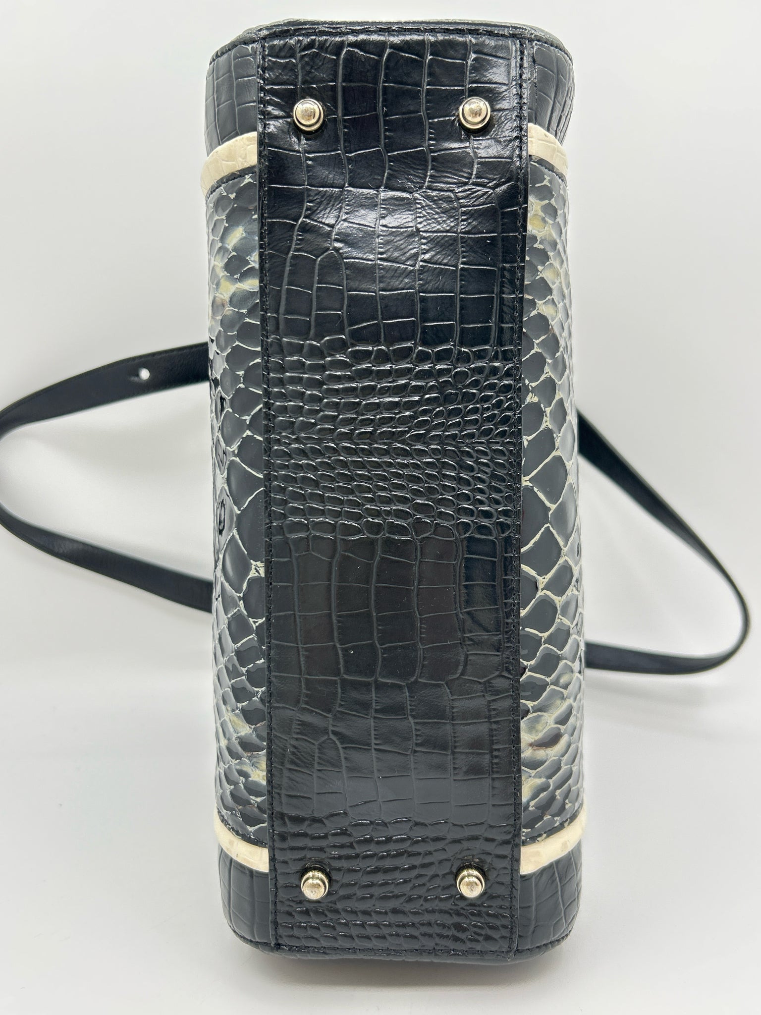 BRAHMIN Black and White Women Purse