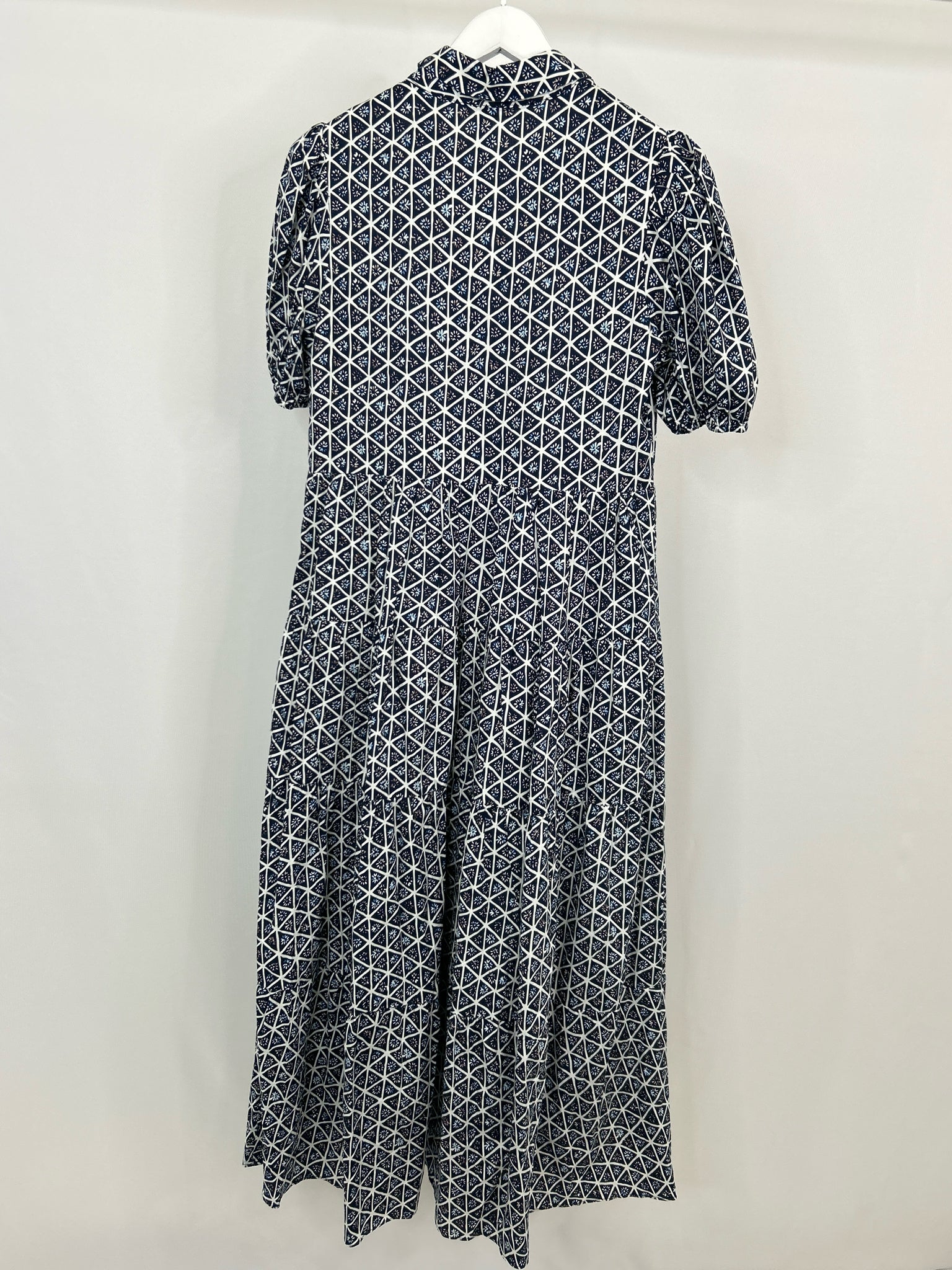 English Factory Size L Navy Print Women Dress
