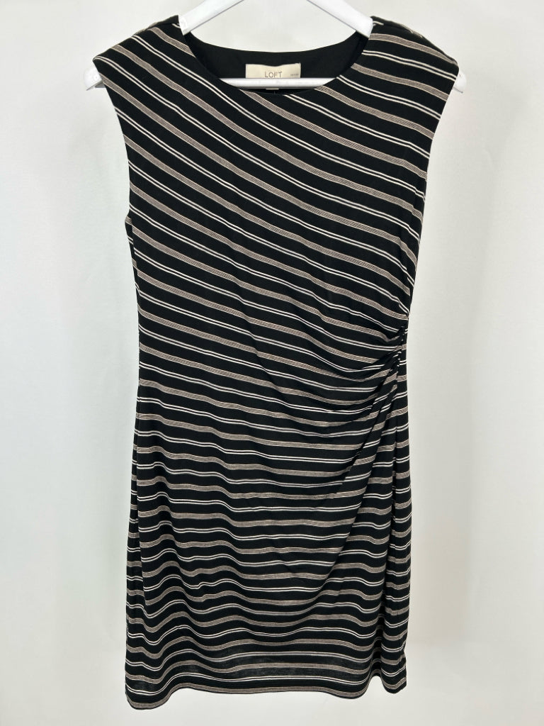 ANN TAYLOR LOFT Size SP black striped Women's Dress