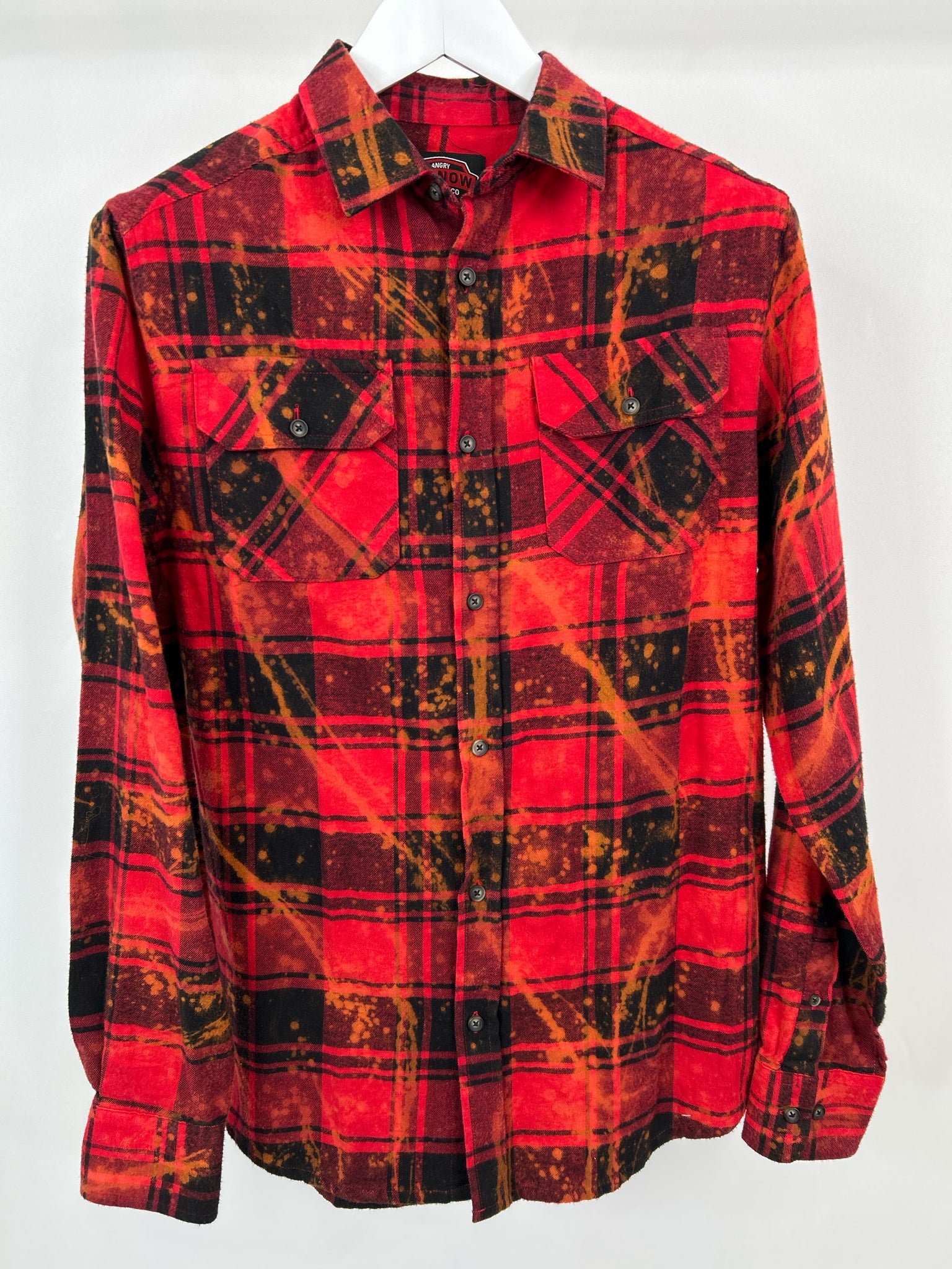 ANGRY MINNOW Size M Red and Black Women Shirt