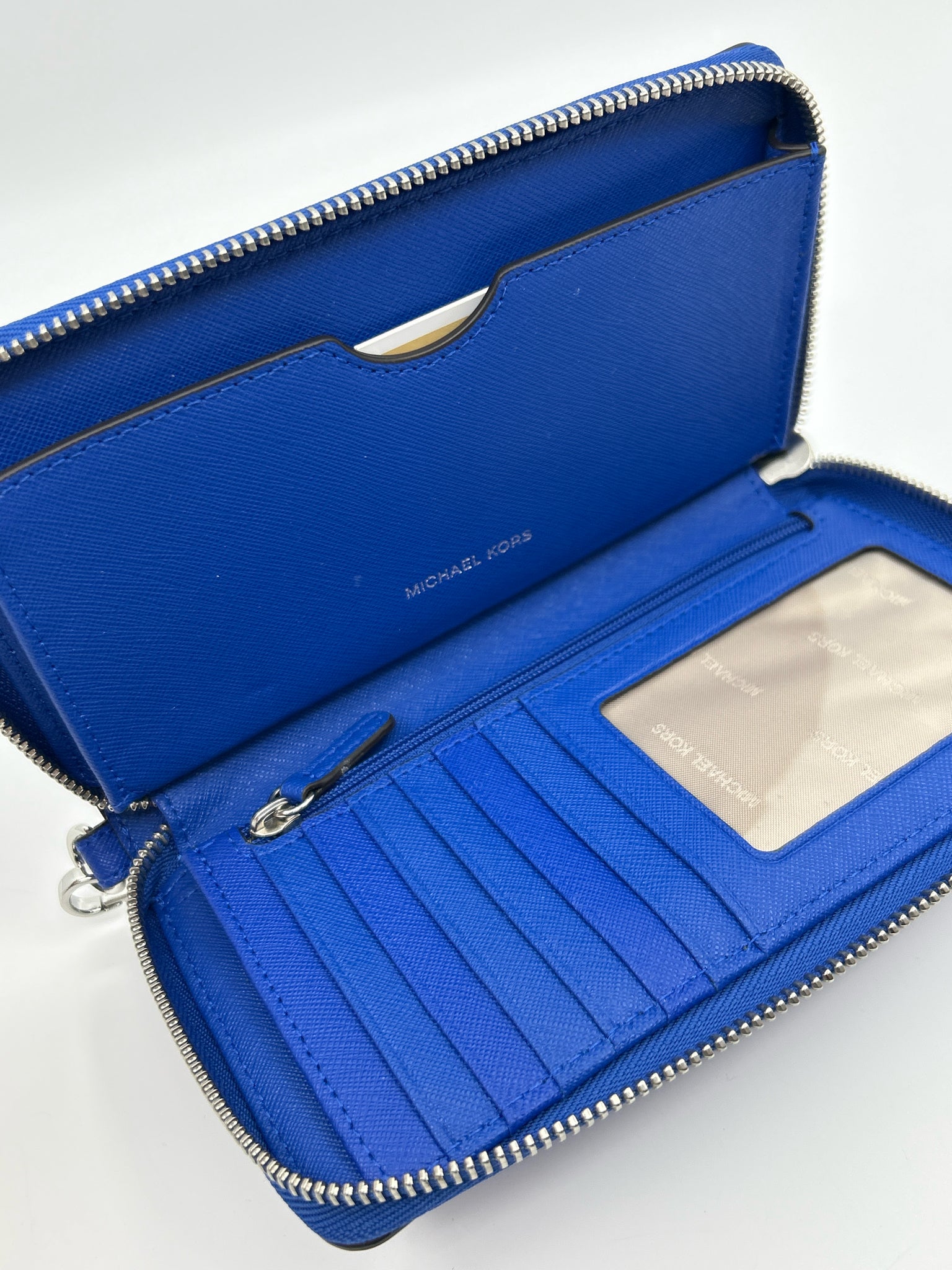 MICHAEL KORS Blue and Silver Women Wristlet