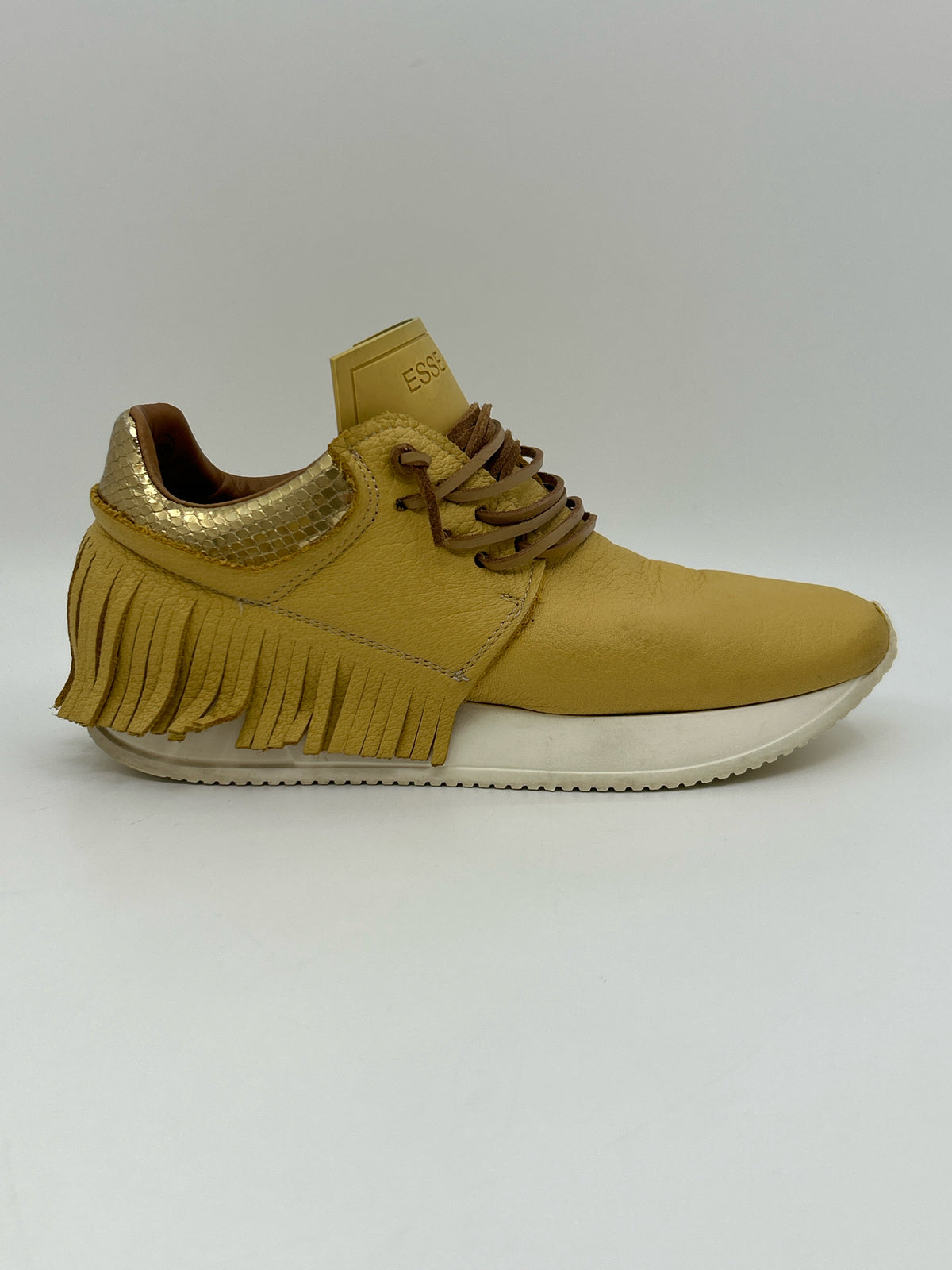 ESSEUTESSE Size 38 Yellow Women Sneakers