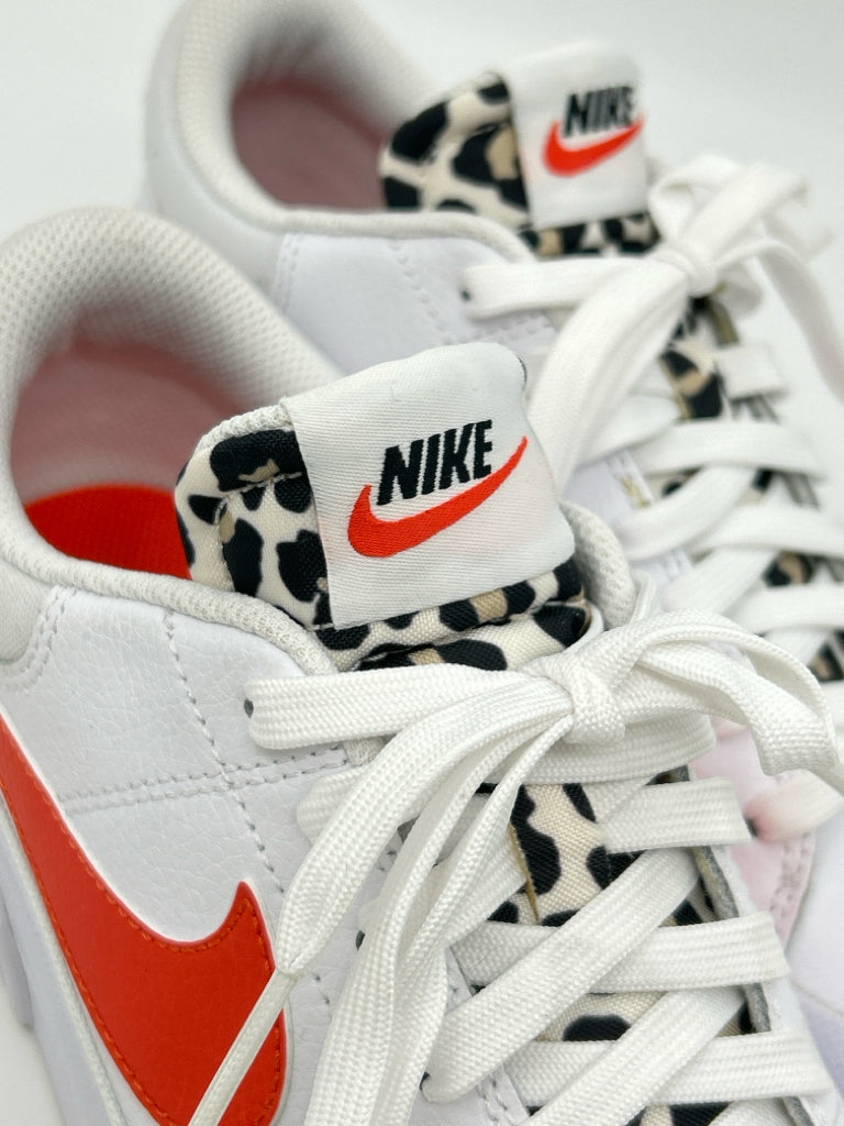 NIKE Size 8 WHITE AND ORANGE Women's Sneakers