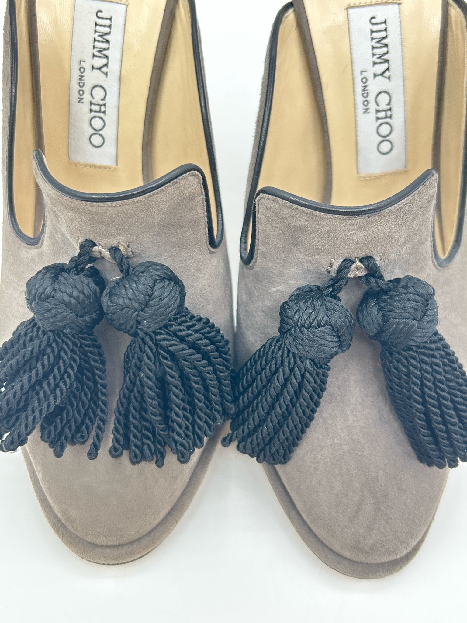 JIMMY CHOO Size 39 Gray Women Pumps