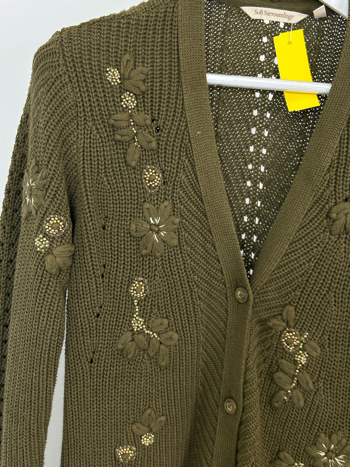 SOFT SURROUNDINGS Size M Green Women Cardigan