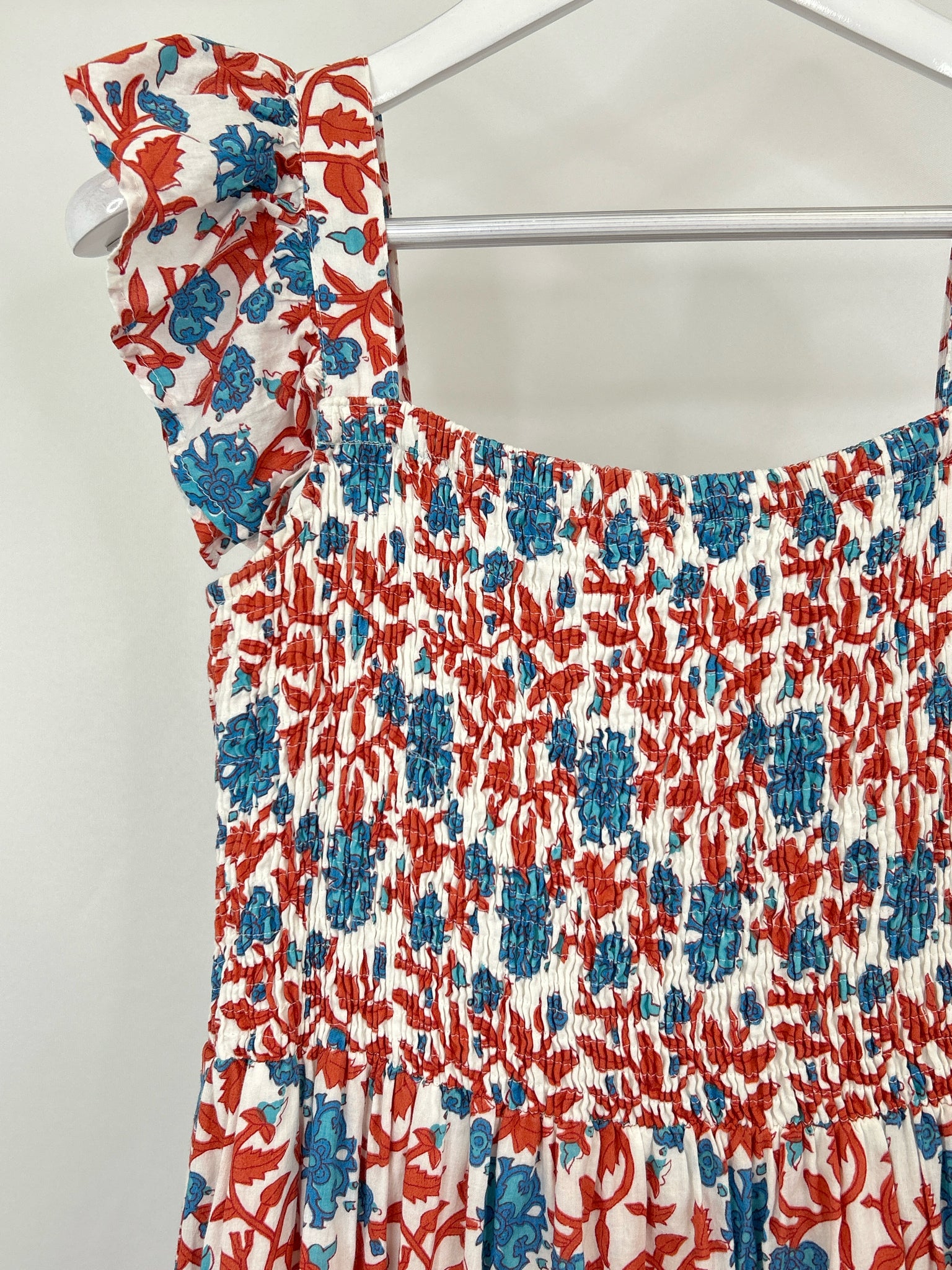 VICTORIA DUNN Size M CORAL AND BLUE Women Dress