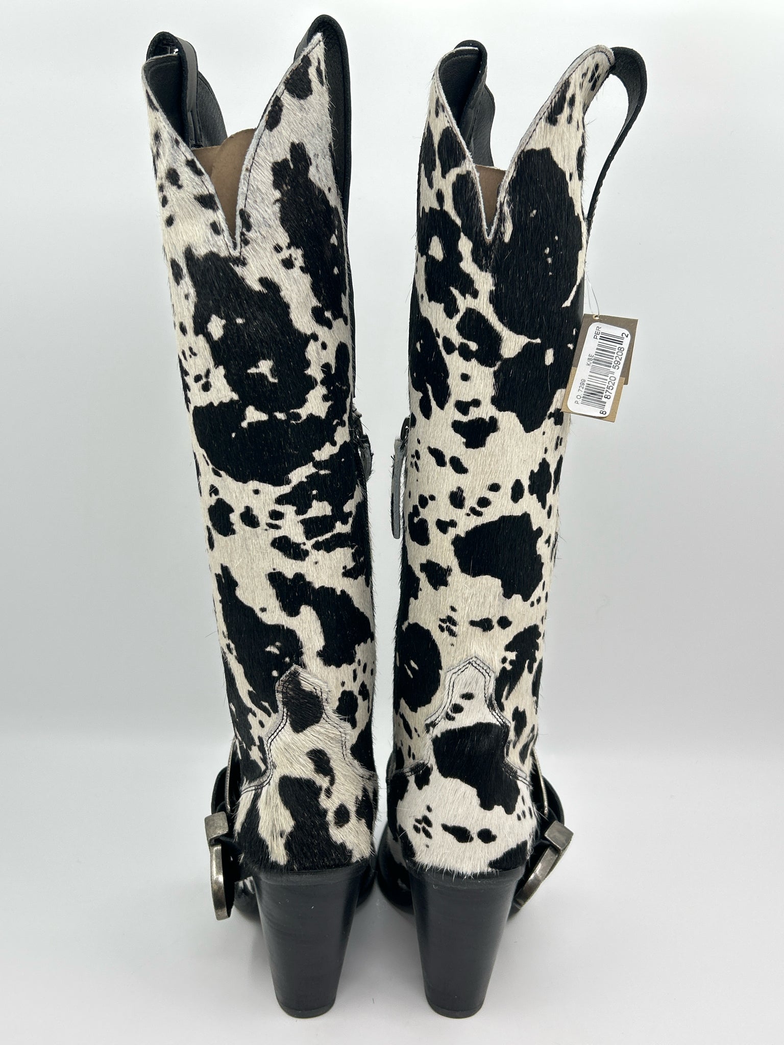 DINGO Size 7.5M Black and White Women Boots