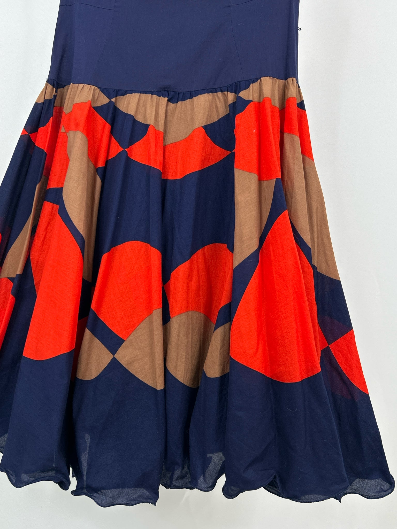 MILLY Size 6 NAVY AND RED Women's Dress