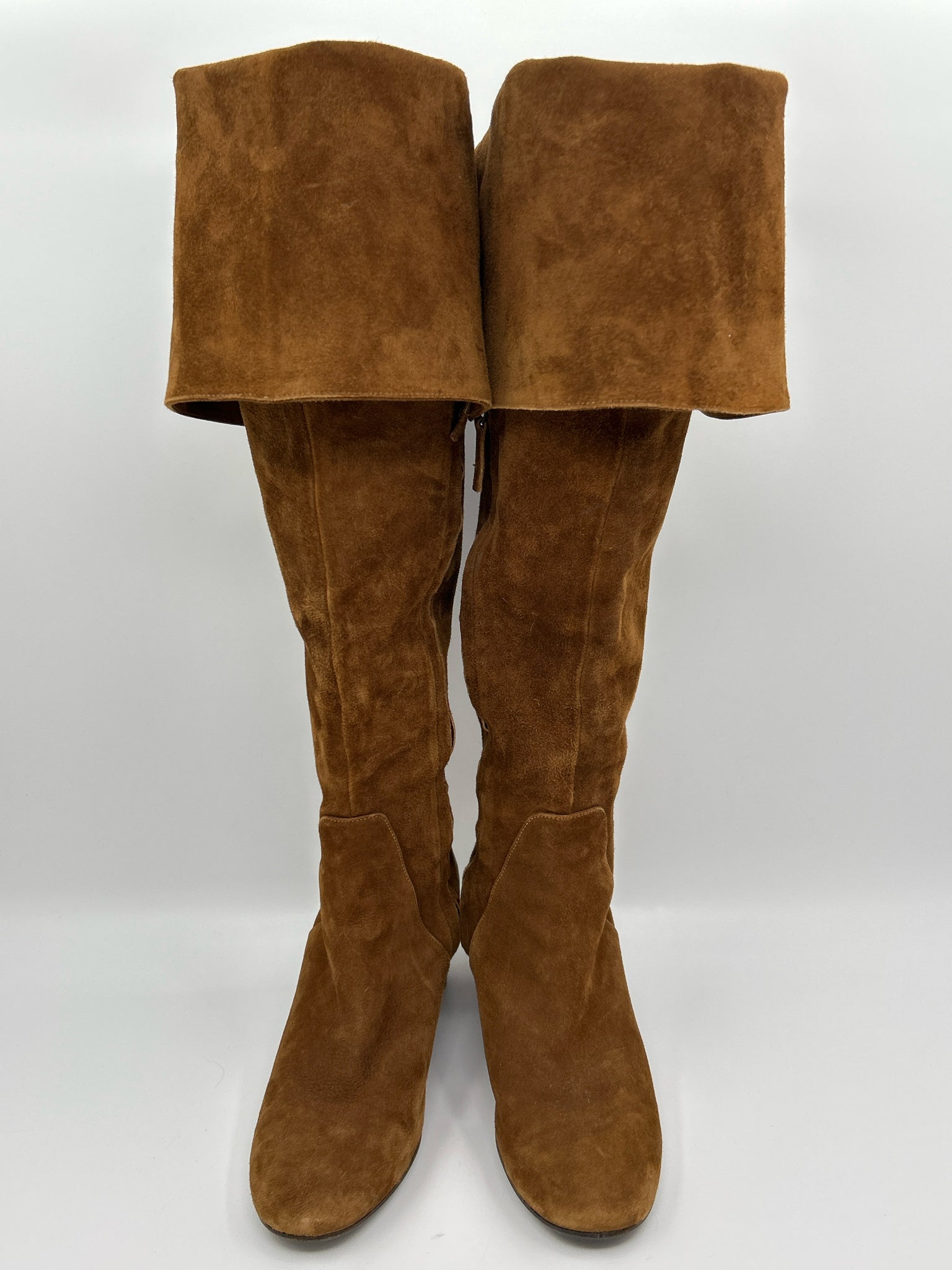BARNEYS Size 38.5 COGNAC Women Boots