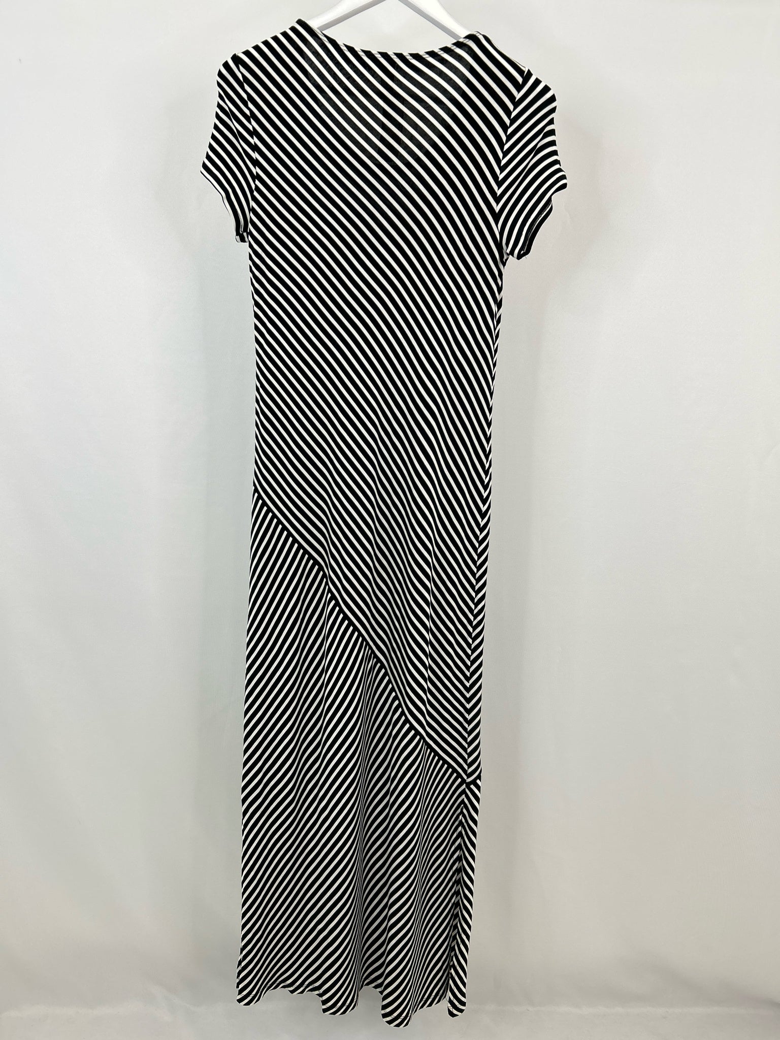 CHICO'S Size 8 Black and White Women Dress