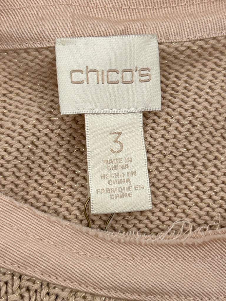 CHICO'S Women Size XL BLUSH Cardigan