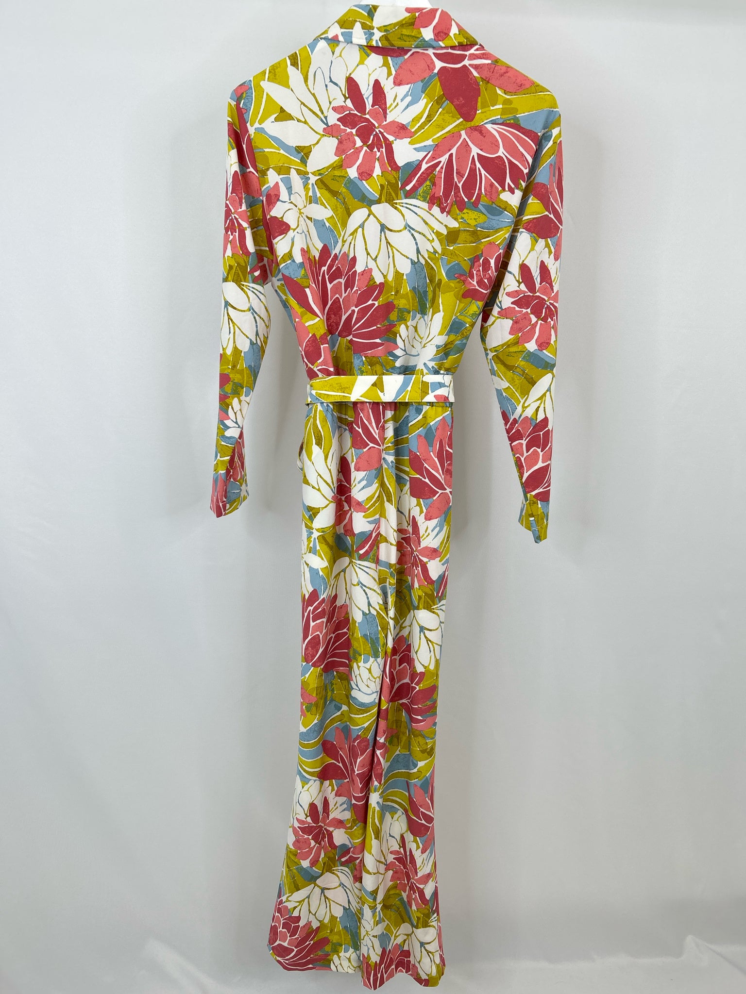 BEAUTIFUL by Lawrence Zarian Size 12 PINK & GREEN Women Jumpsuit